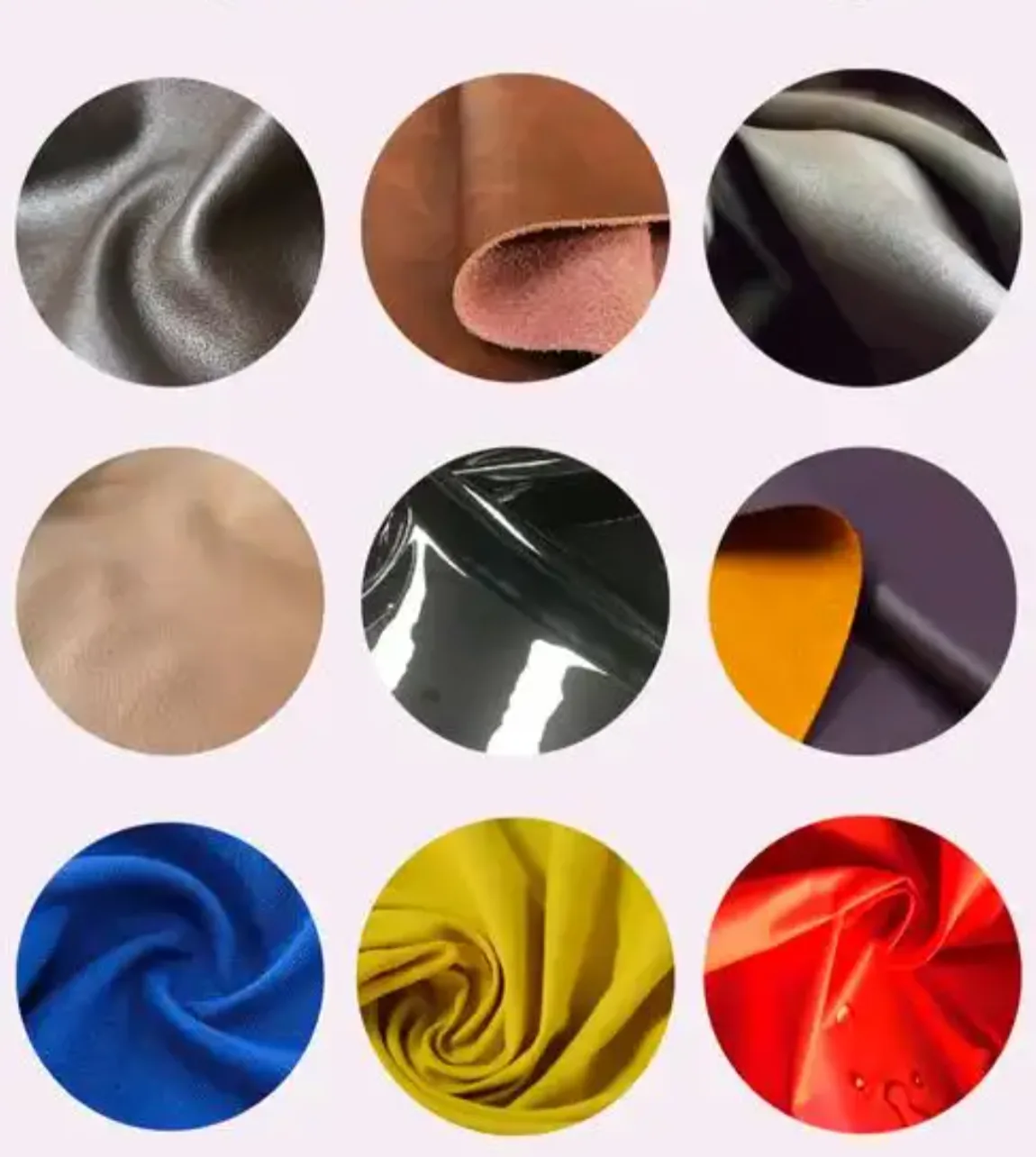 Material swatch book for custom bag fabric and trim selection
