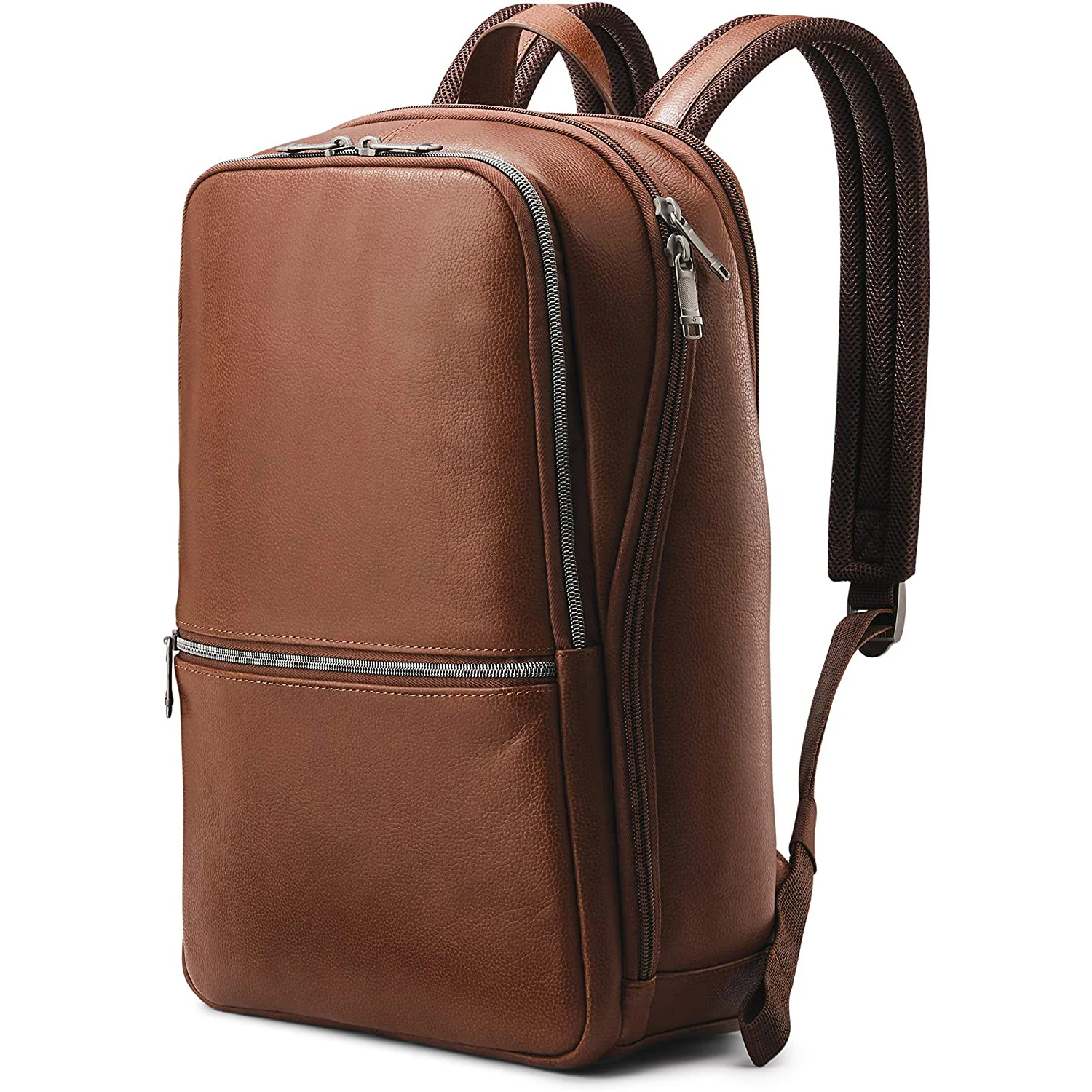 Custom PU Laptop Backpack with Zipper Closure reference style