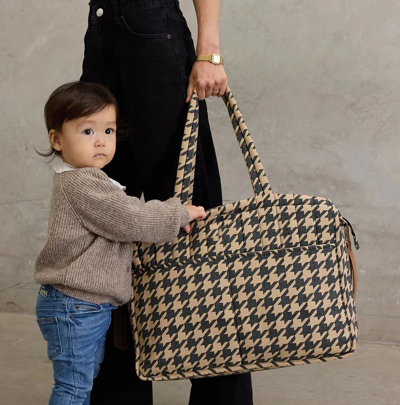 Custom Polyester Portable Baby Hanging Stroller Organizer Diaper Tote Bag