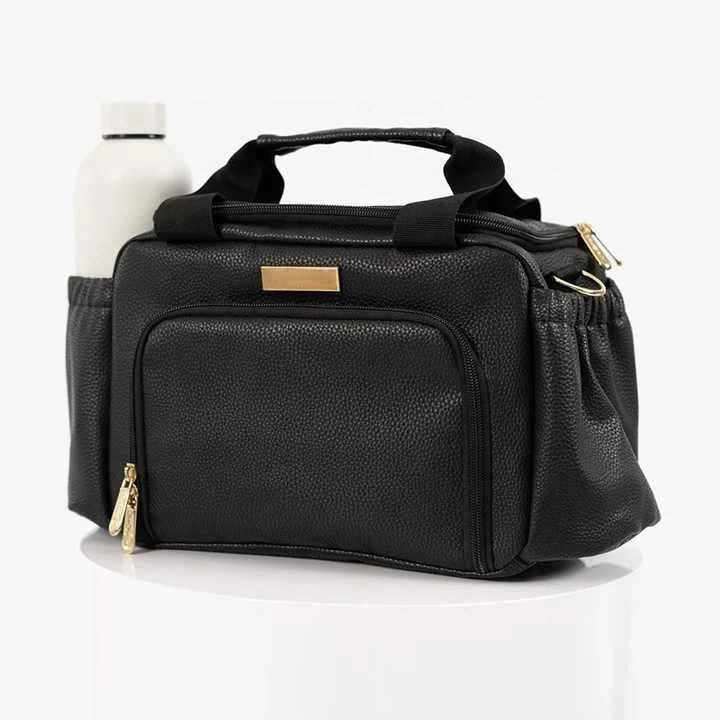 Custom Outdoor Women Deluxe Leather Bento Bags Cooler Bag With Shou