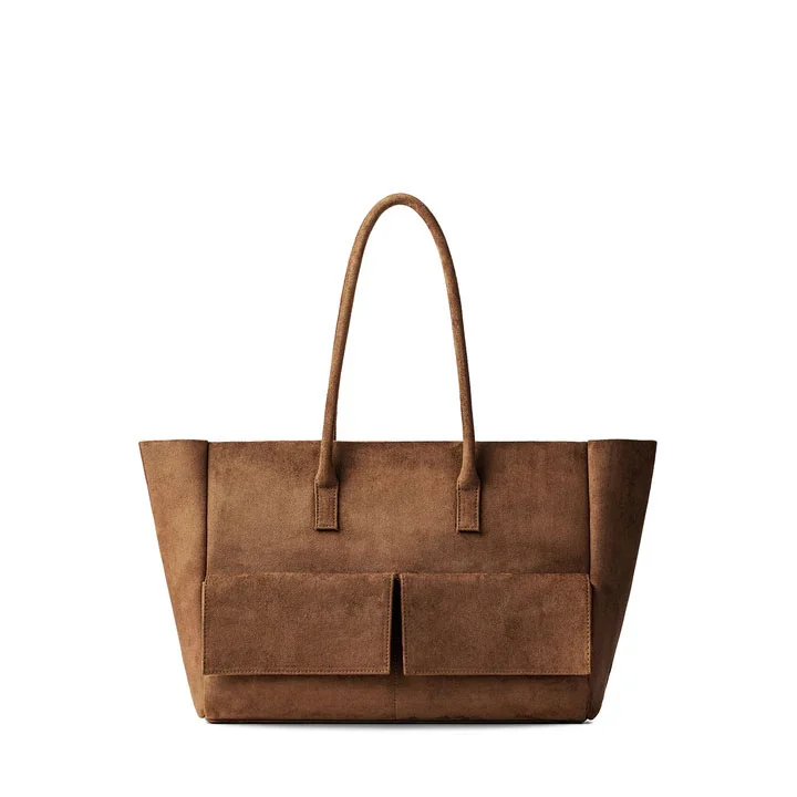 Custom Womens Suede Vintage Tote Bags Large Crossbody Shoulder Bags Zipper G