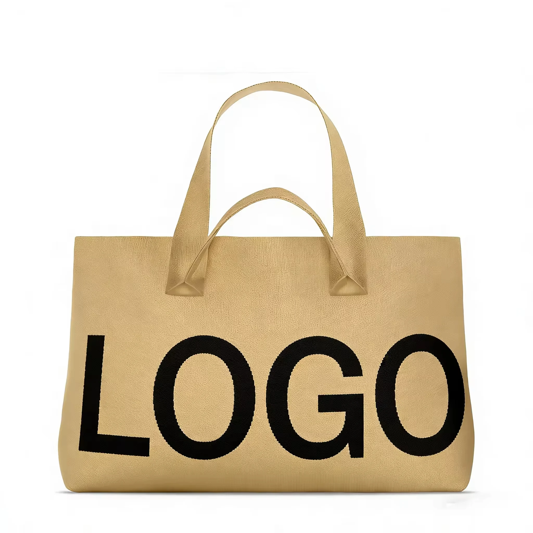 Custom Large 3D-Knitted Bag Grocery Beach Tote Women Jacquard Shoulder Tote Bag Knit