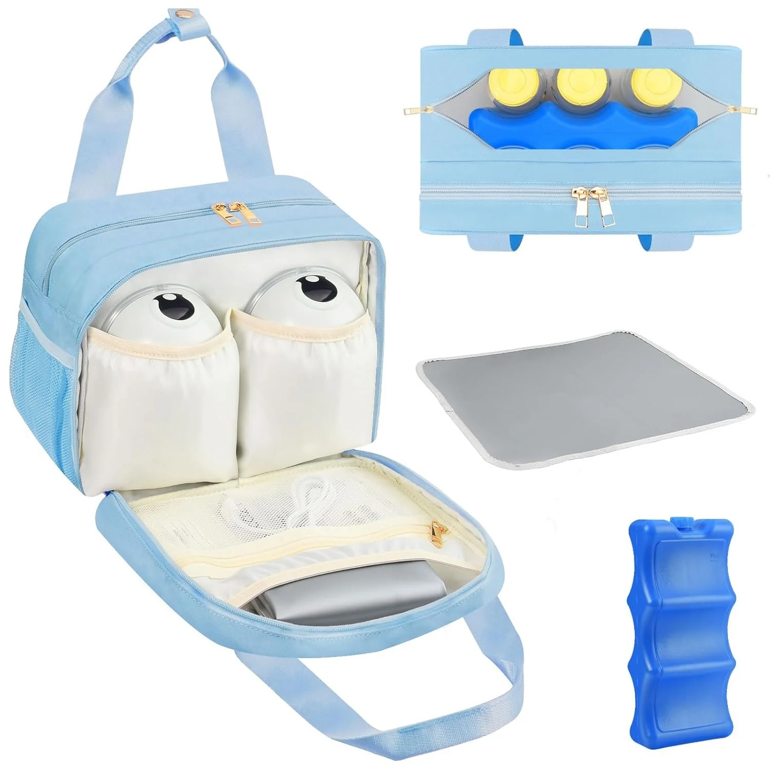 Custom Breastmilk Cooler Bag With Wearable Breast Pumps Accessories Portable Pumps