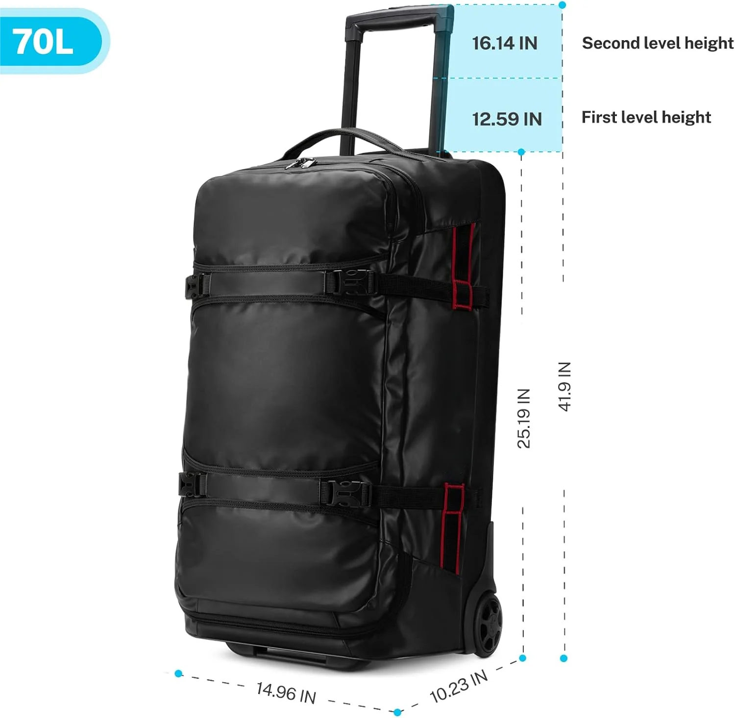 Custom Extra Large Trolley Duffle Bags Rolling Travel Duffel Bag On