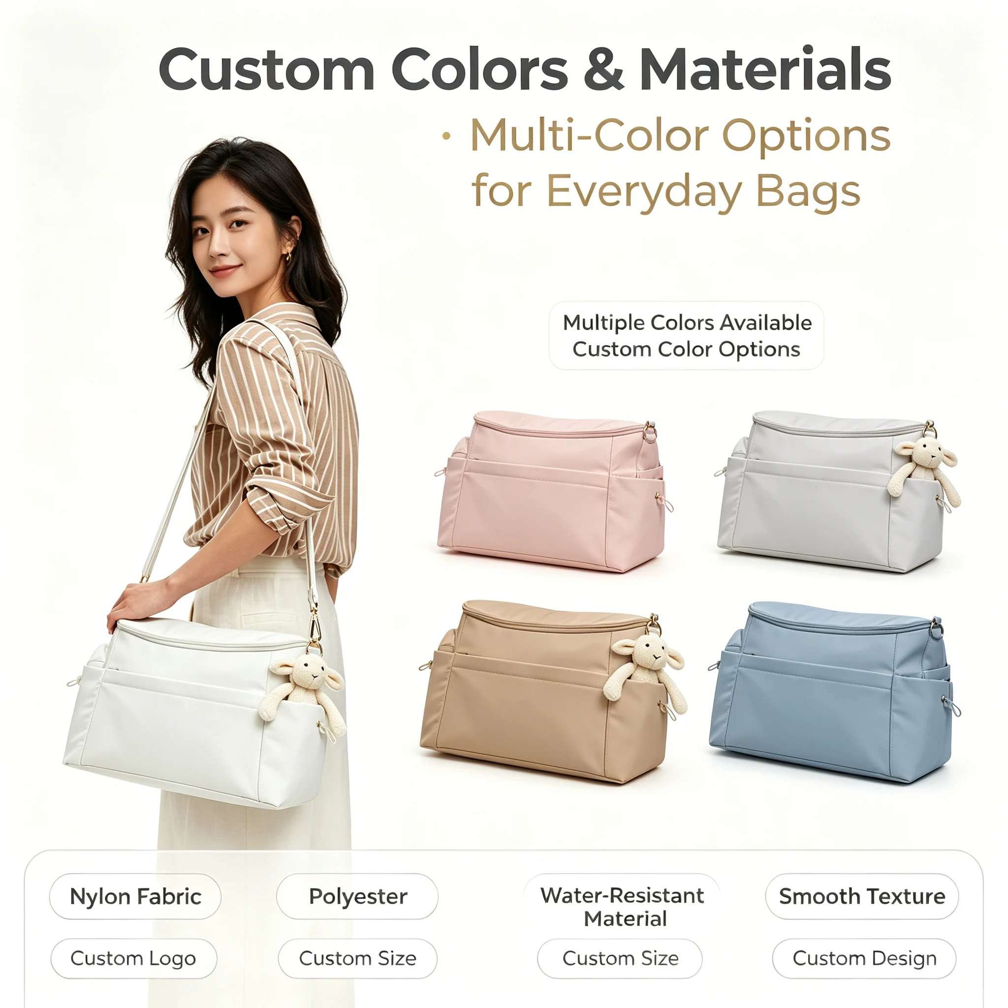 Custom Nylon Diaper Bag reference style