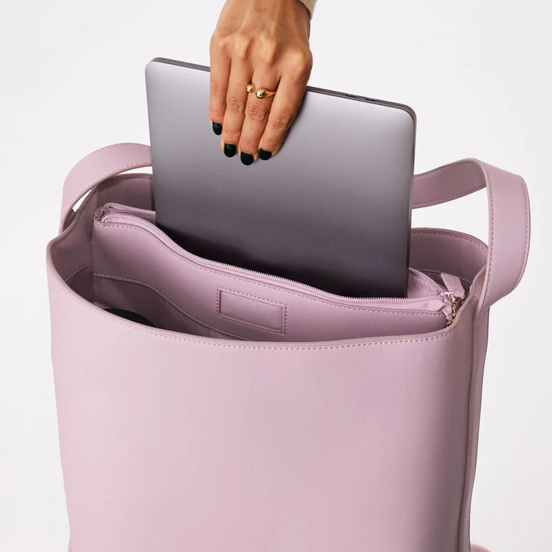 Custom PU Leather Tote Bag reference style
