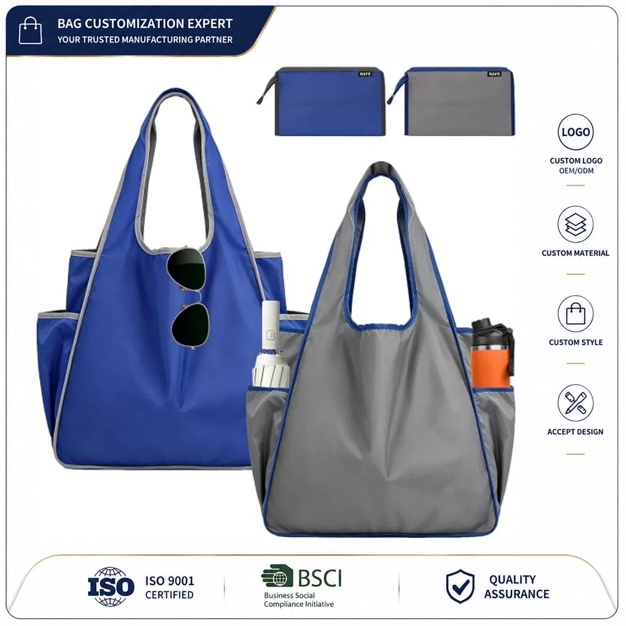 Custom Nylon Tote Bag
