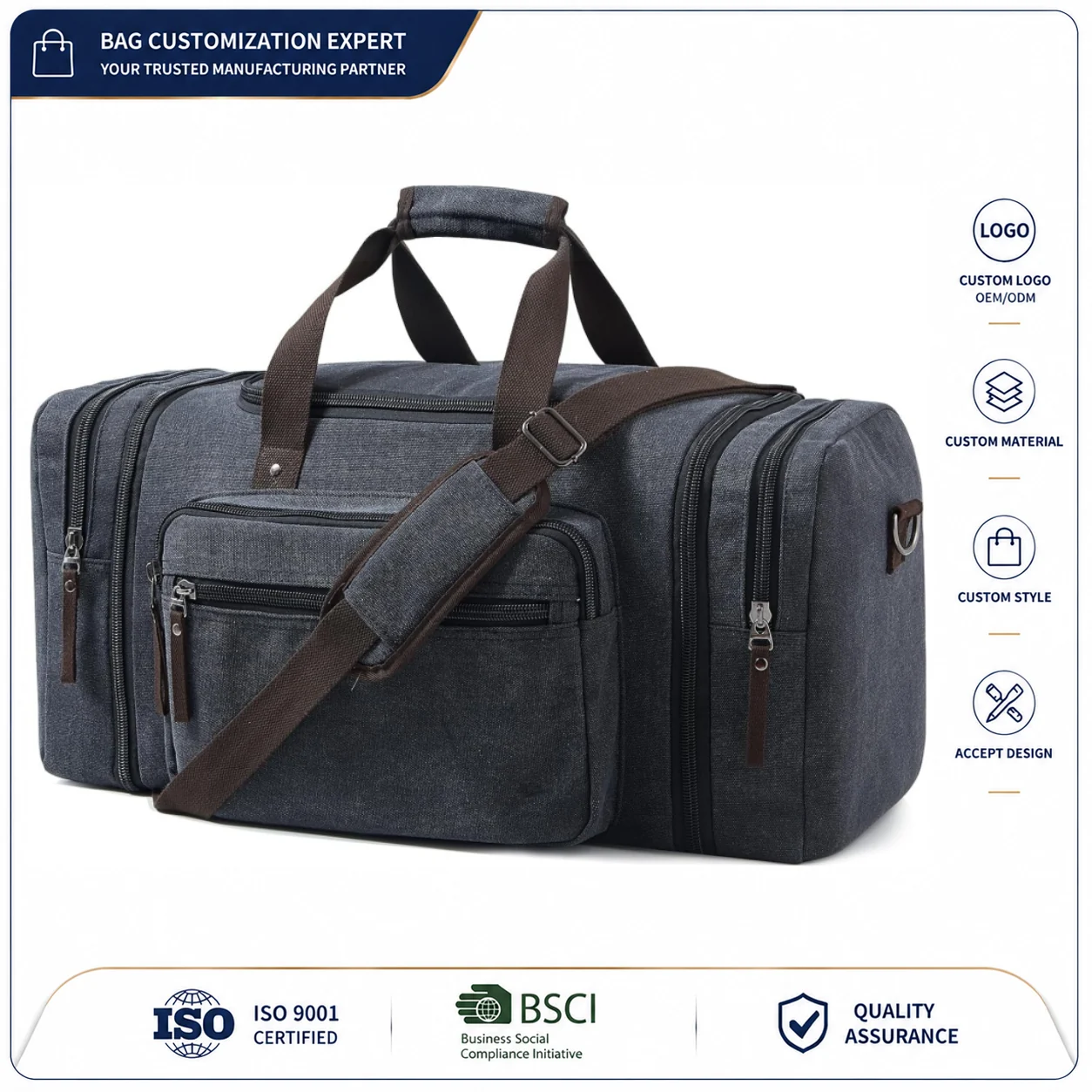 Custom Canvas Duffel Bag