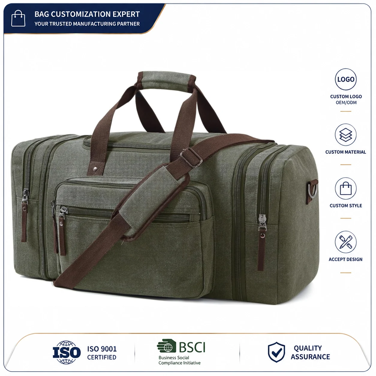 Custom Canvas Duffel Bag