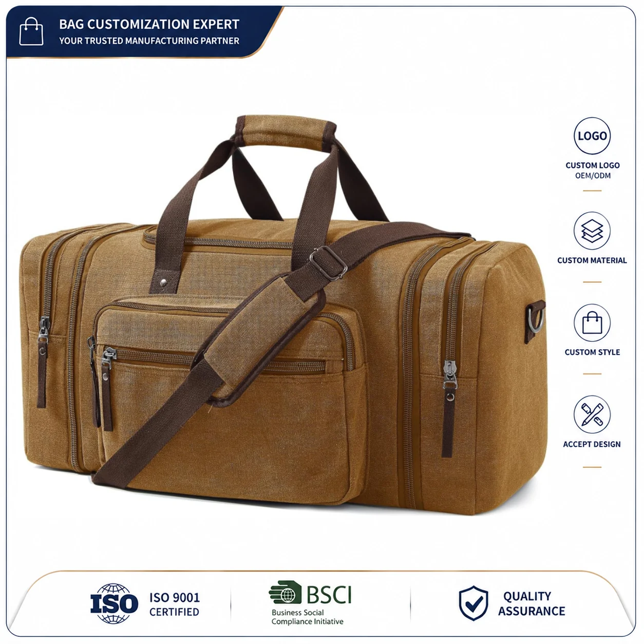Custom Canvas Duffel Bag