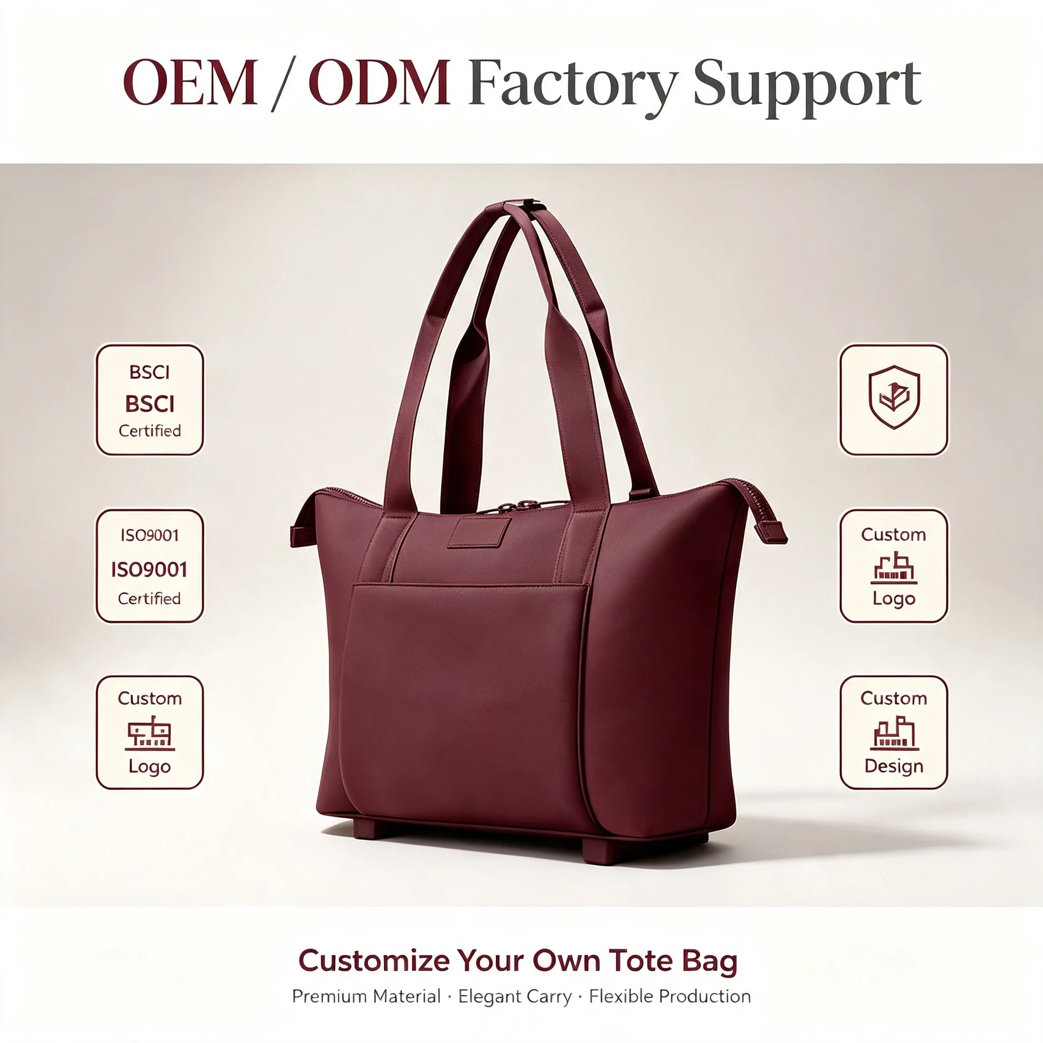 Custom Polyester Laptop Tote Bag