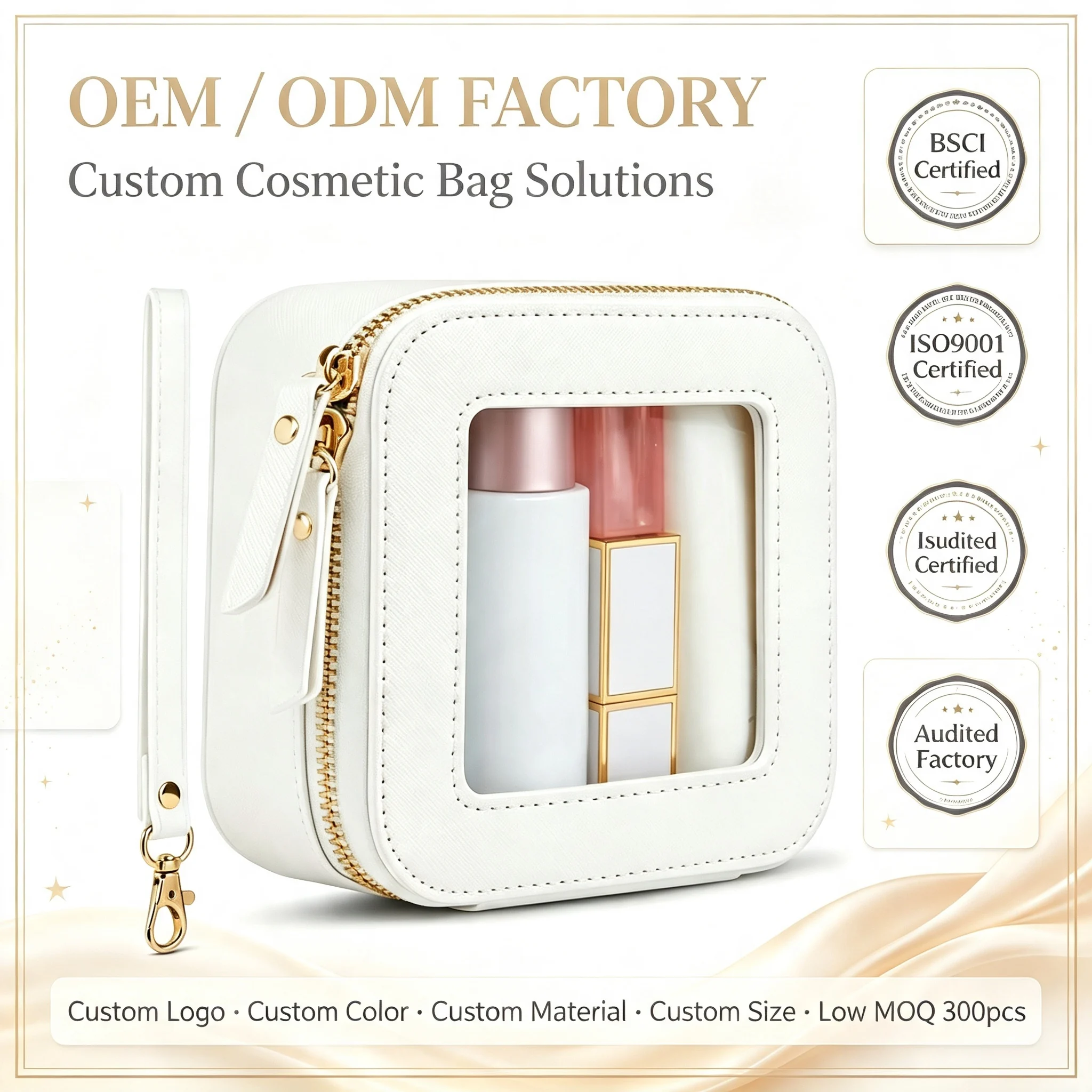 Custom PU Cosmetic Organizer Bag