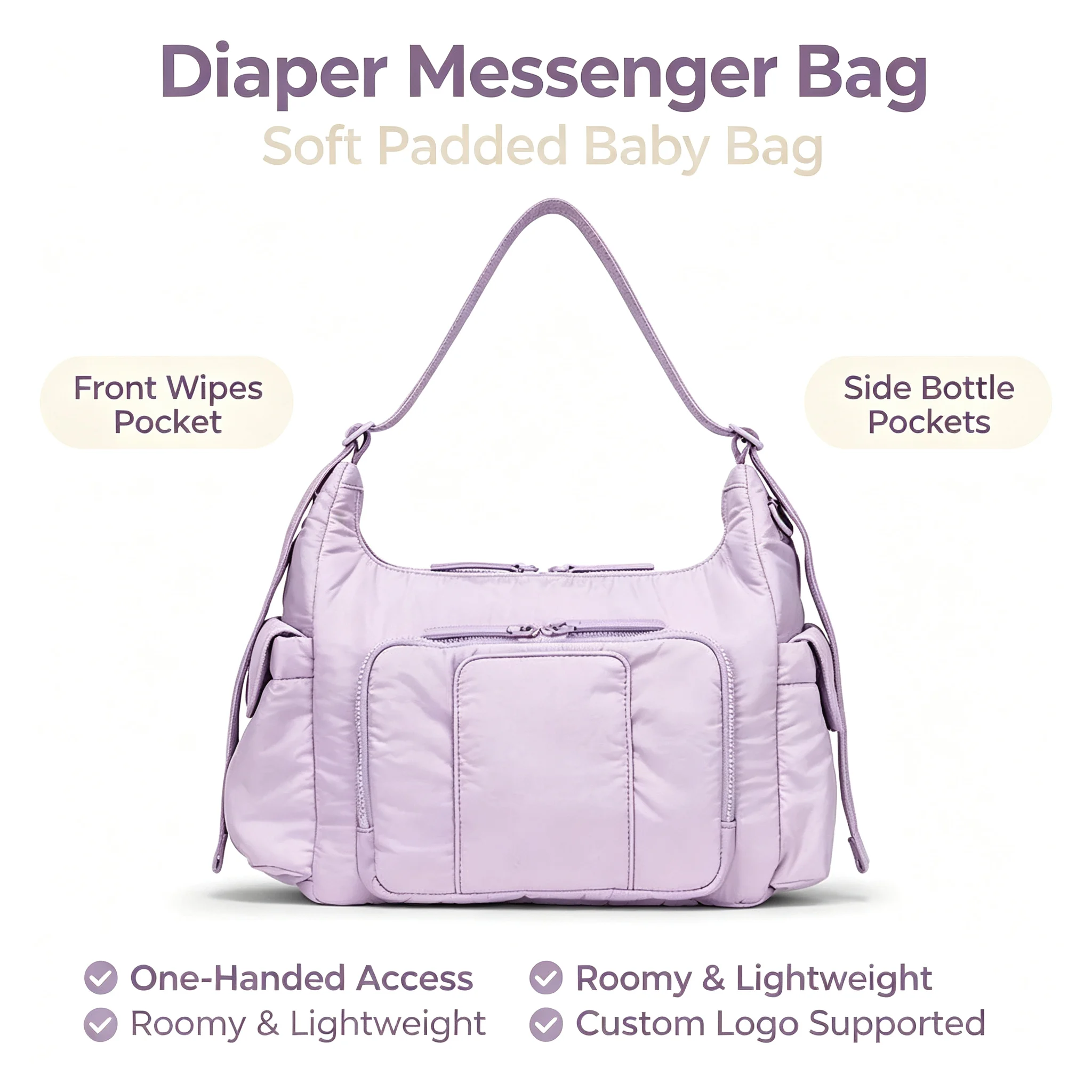Custom PUffer Diaper Bag