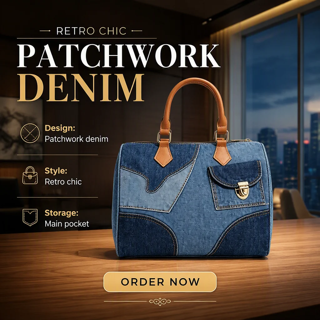 Custom Denim Tote Bag