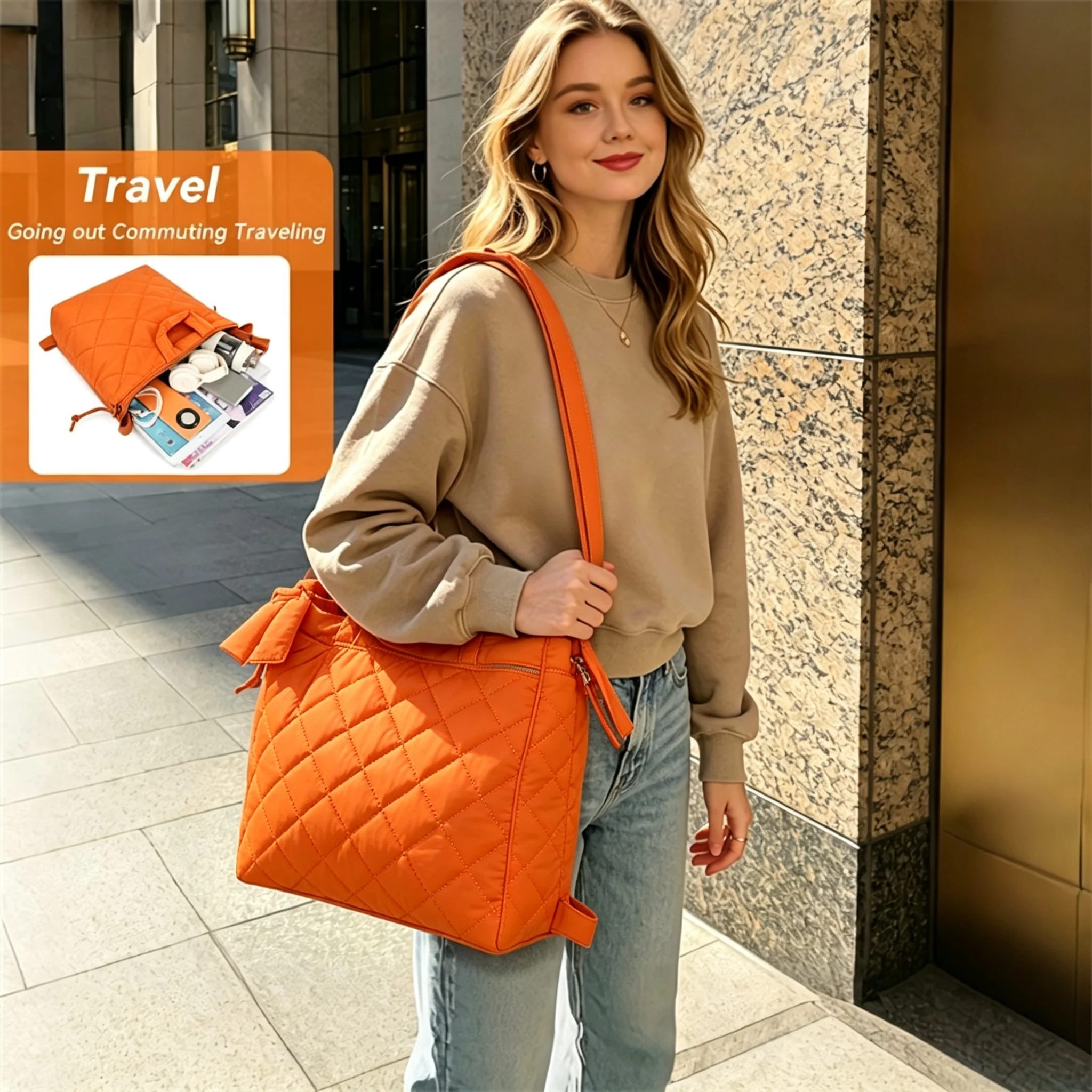Custom Quilted Tote Bag