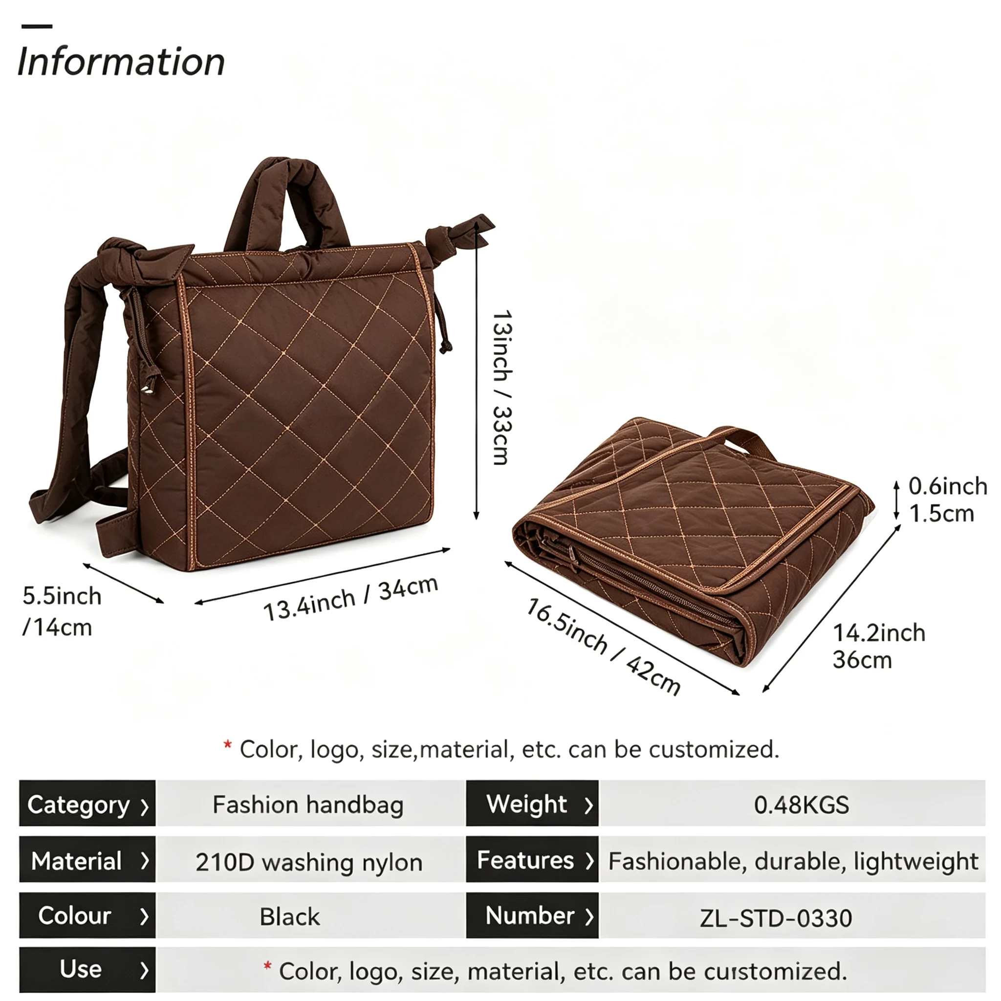 Custom Quilted Tote Bag