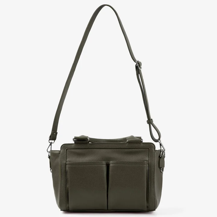Custom PU Leather Tote Diaper Bag