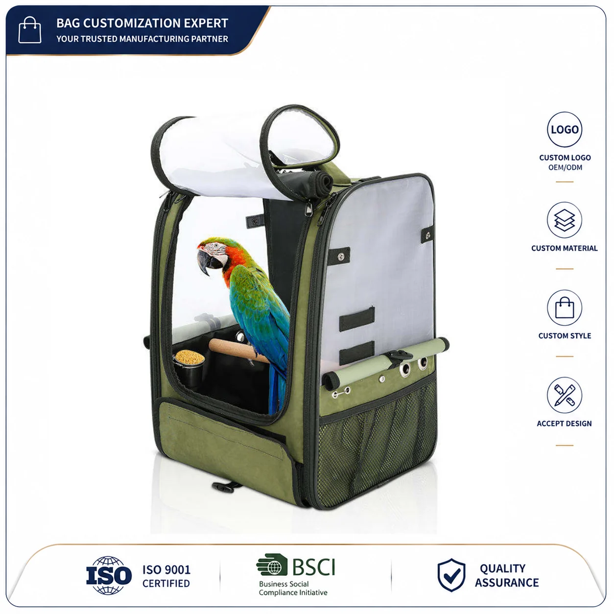 Custom Bird Carrier Backpack