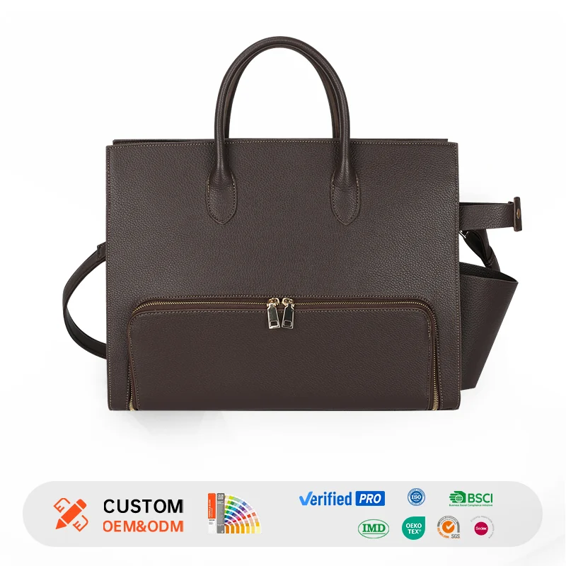 Custom PU Leather Lunch Cooler Tote