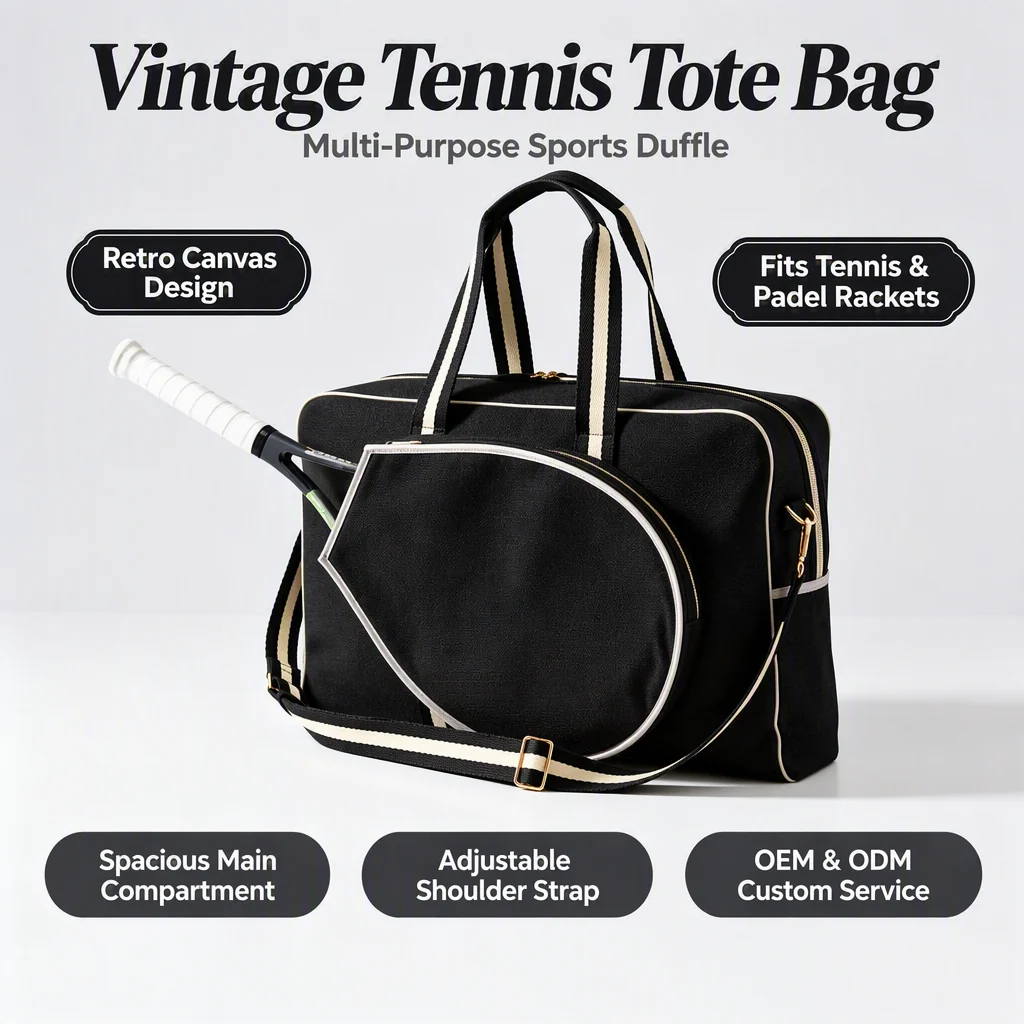Custom Vintage Pickleball Tote Bag