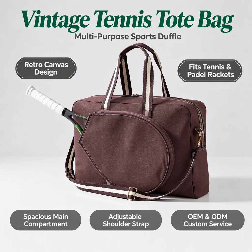 Custom Canvas Pickleball Tote Bag