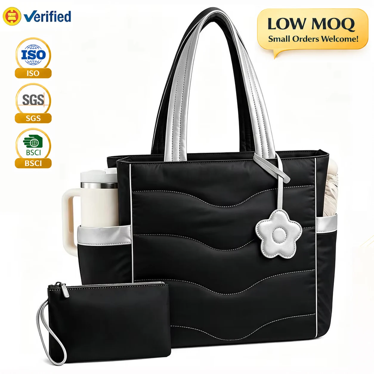 Custom Quilted Office Tote Bag