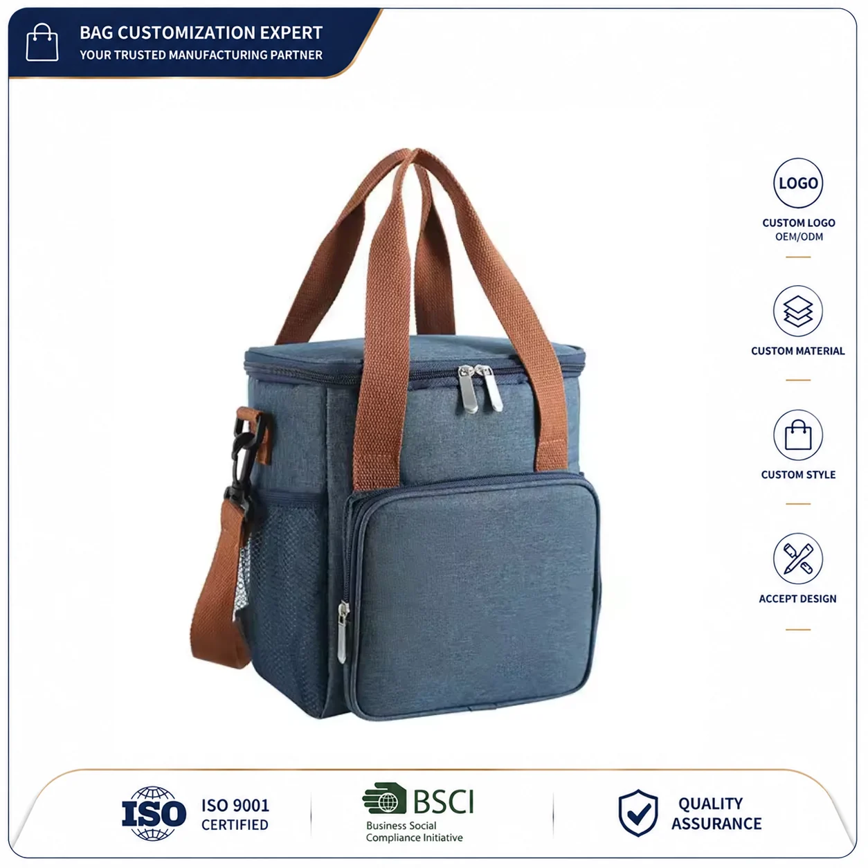 Custom structured Picnic Lunch Bag
