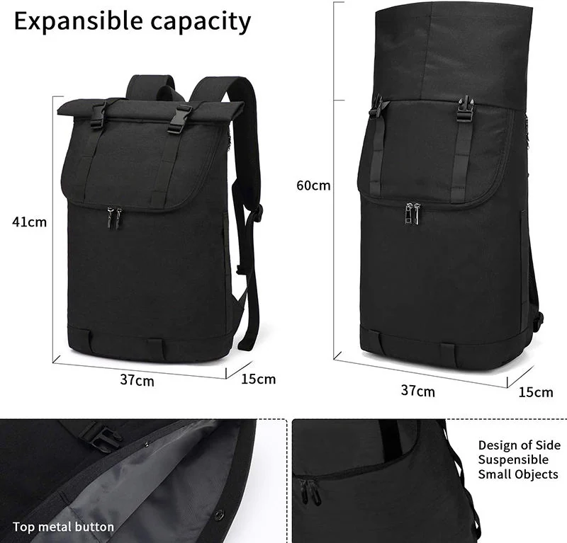 Custom Roll Top Laptop Backpack