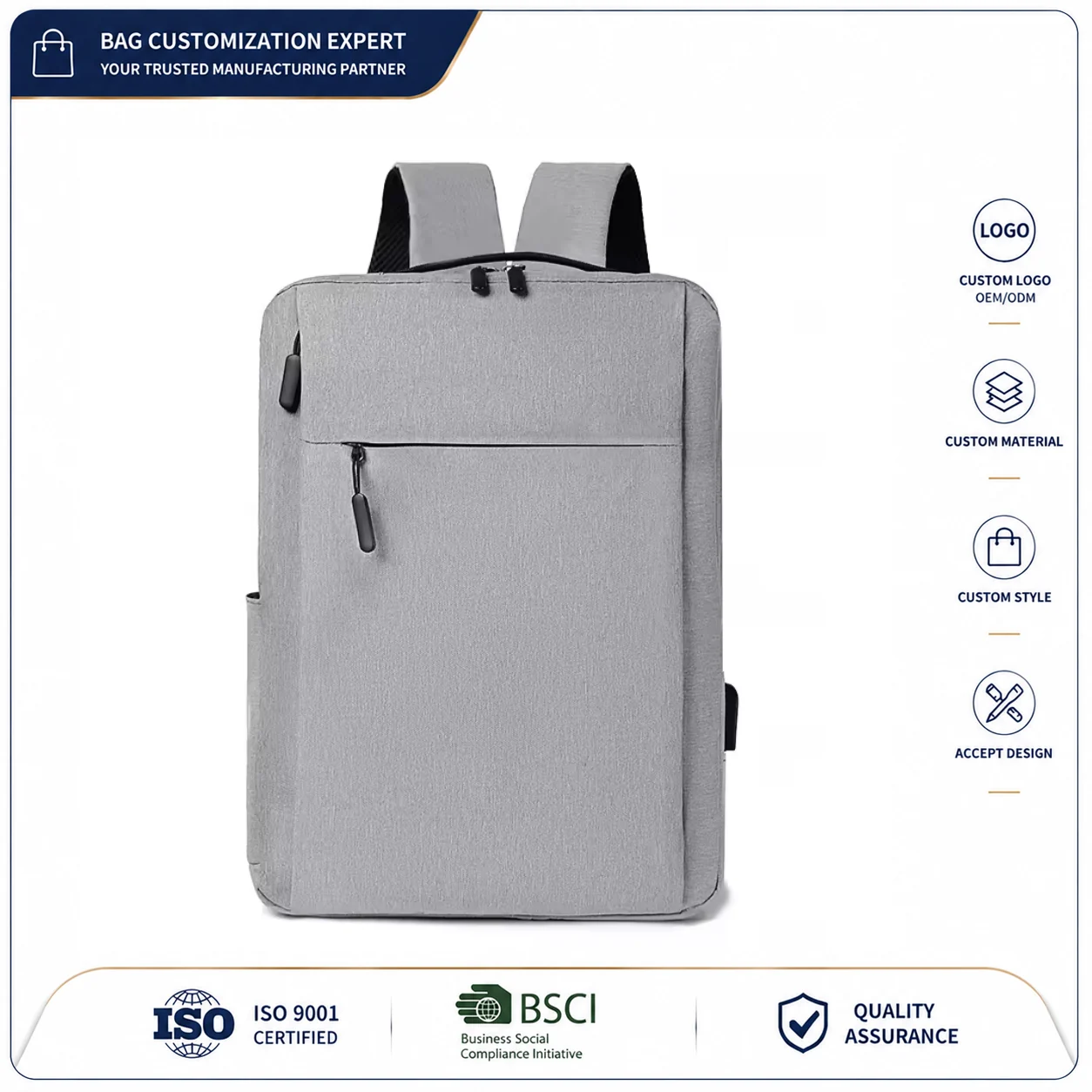 Custom accessory School Laptop Backpack