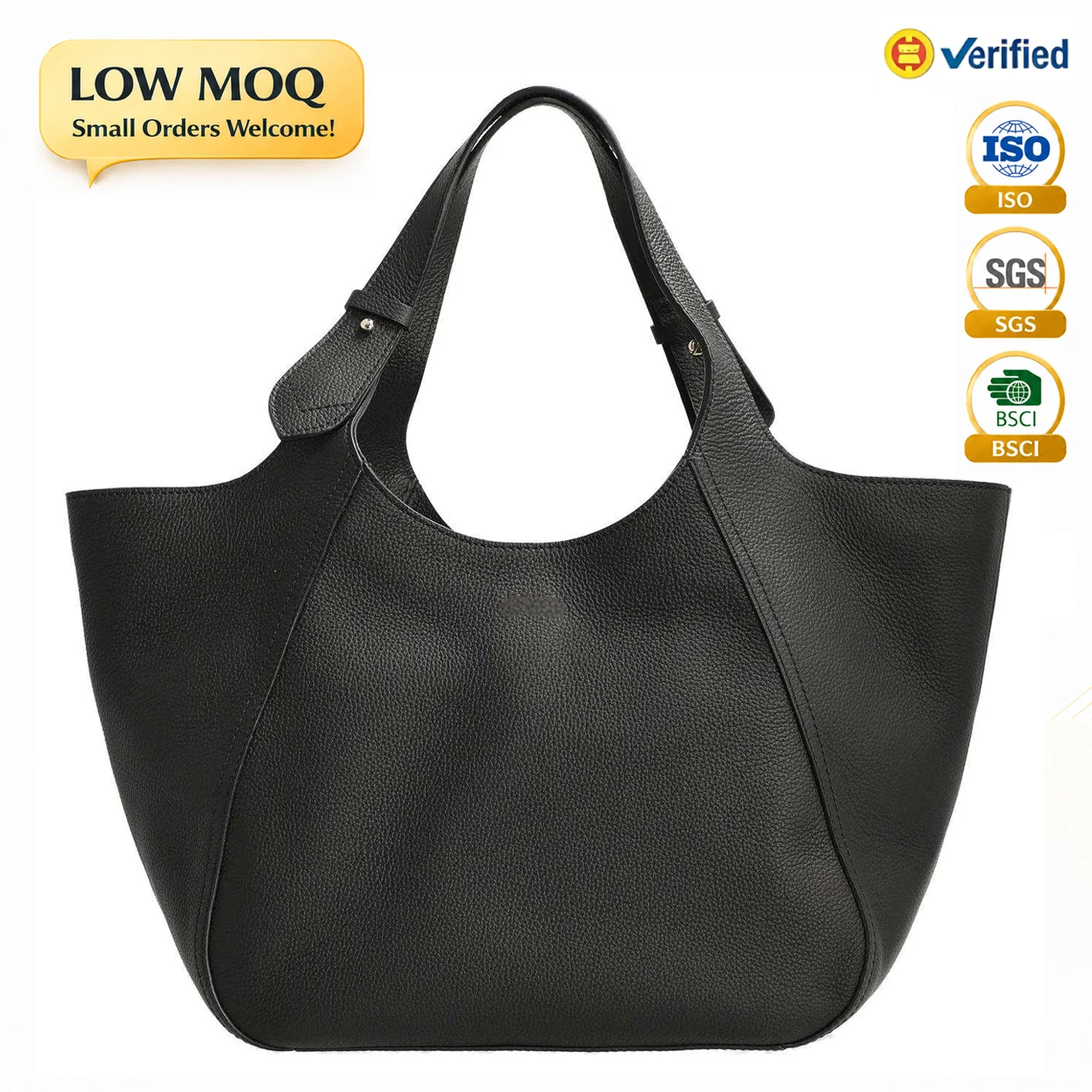 Custom PU Leather Shoulder Tote