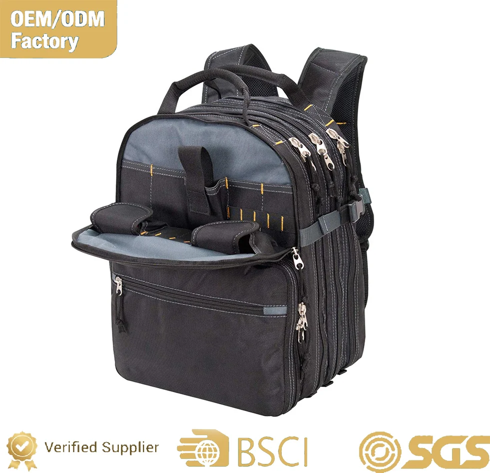 Custom Heavy Duty Electrician Tool Backpack