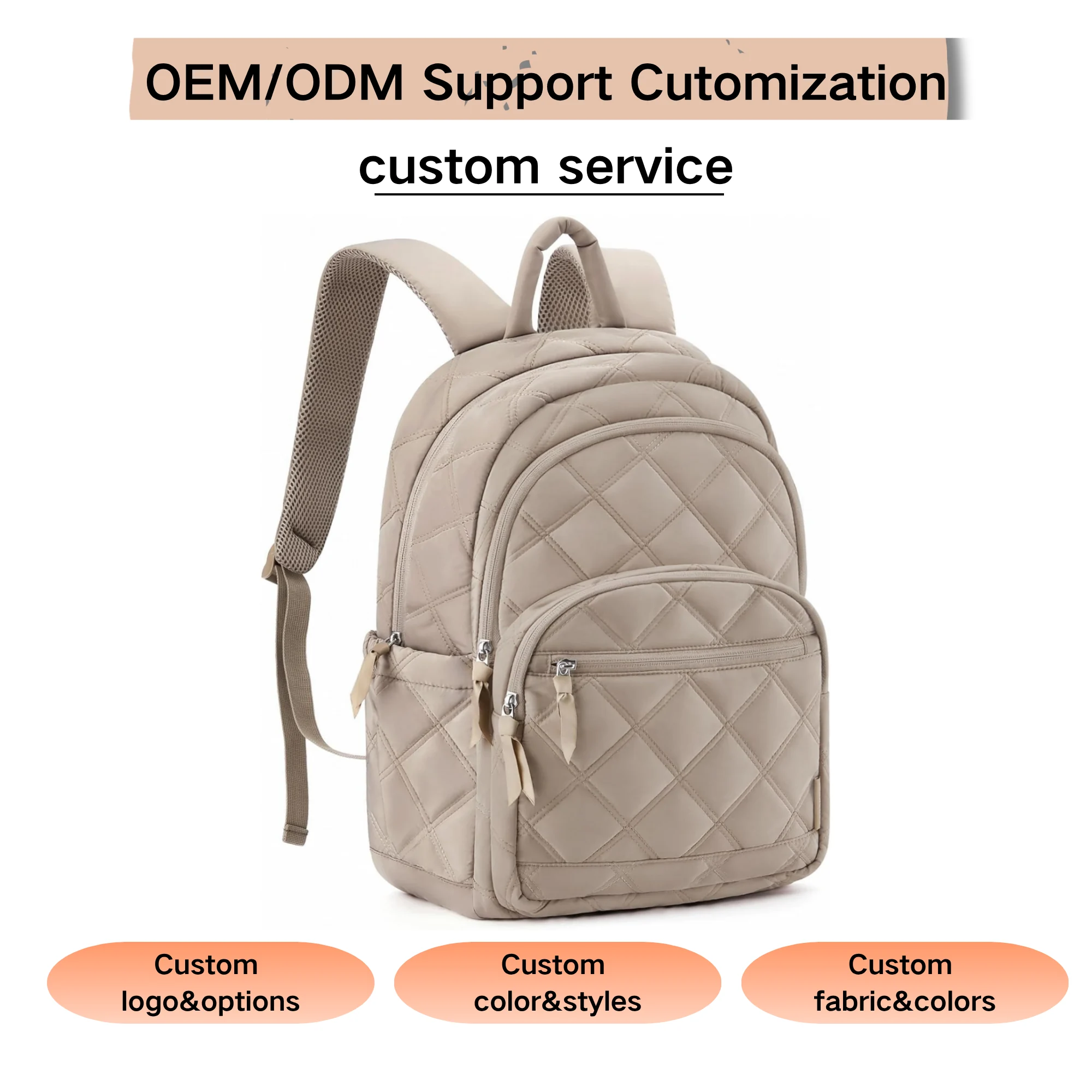 Custom Quilted Laptop Backpack