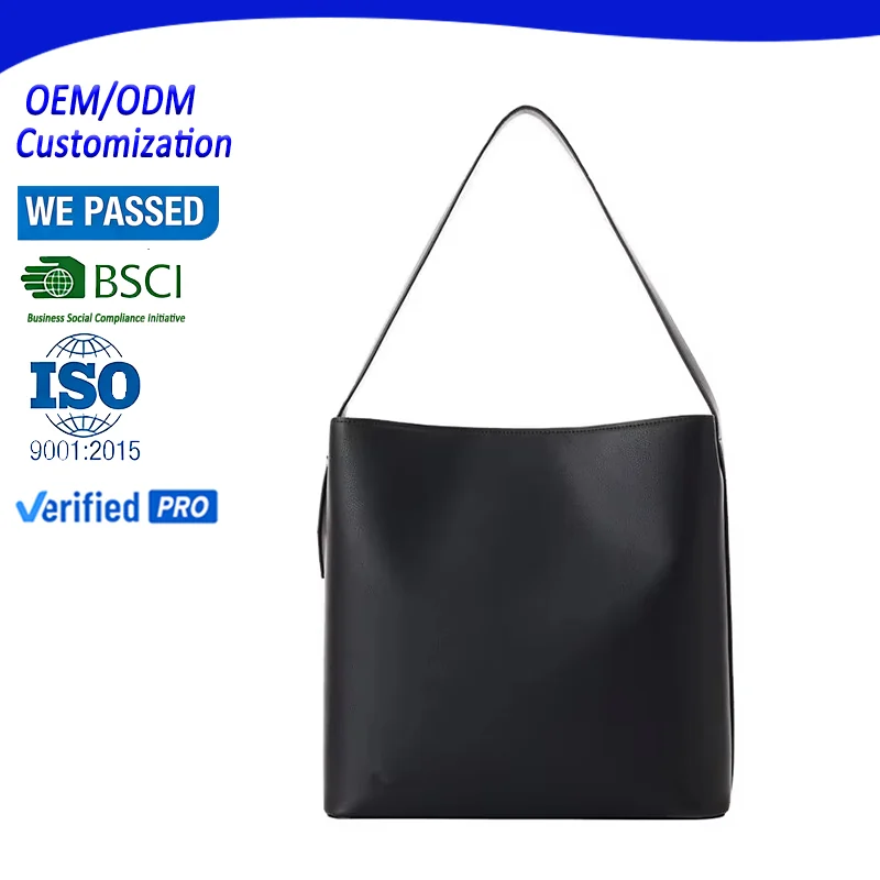 Custom PU Leather Shoulder Tote Bag