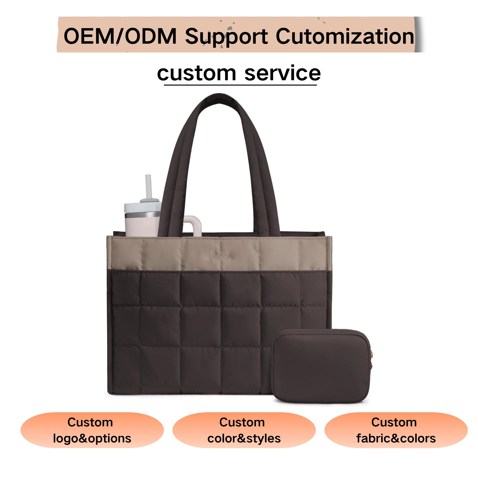 Custom Diamond Quilted Laptop Tote