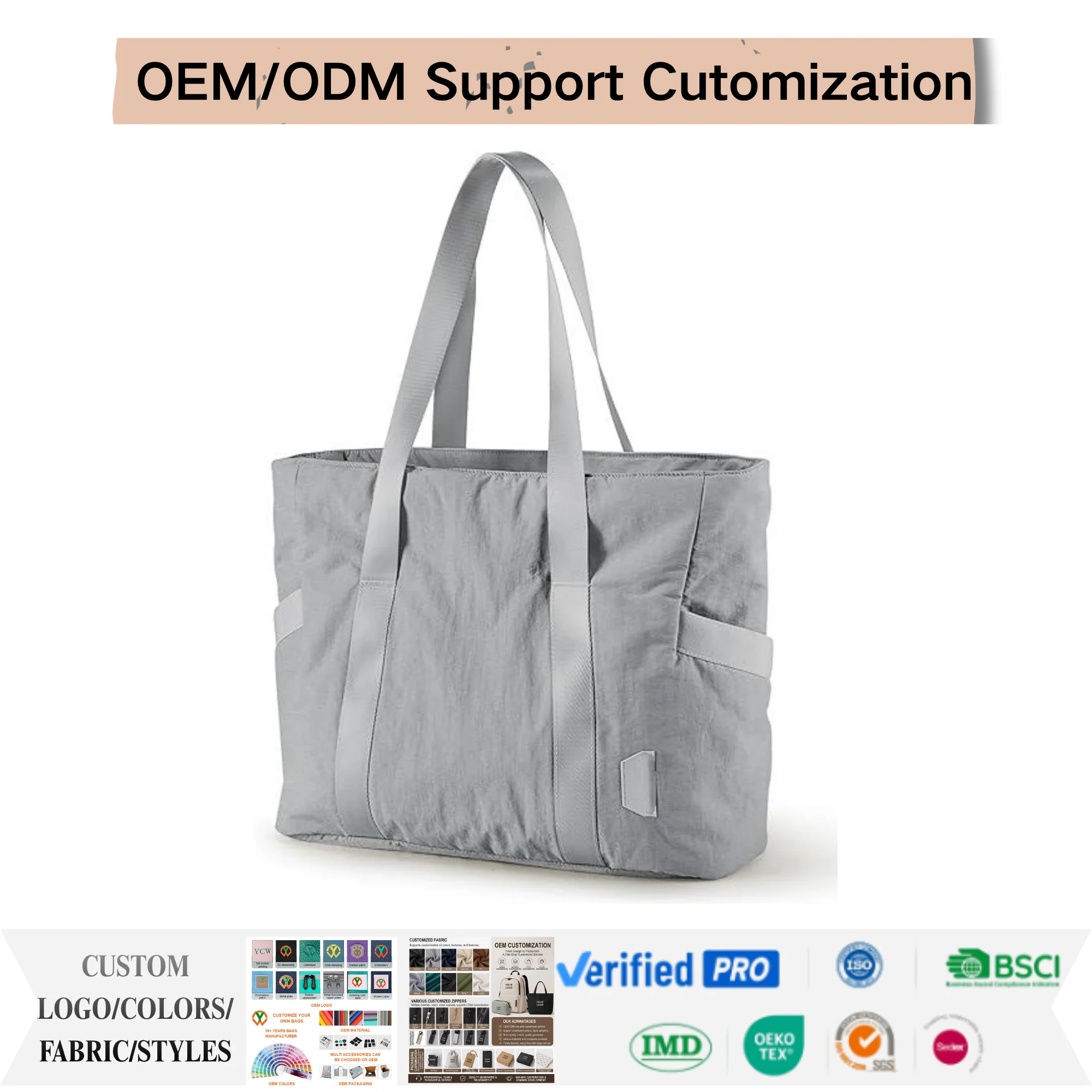 Custom Compartment Work Tote Bag