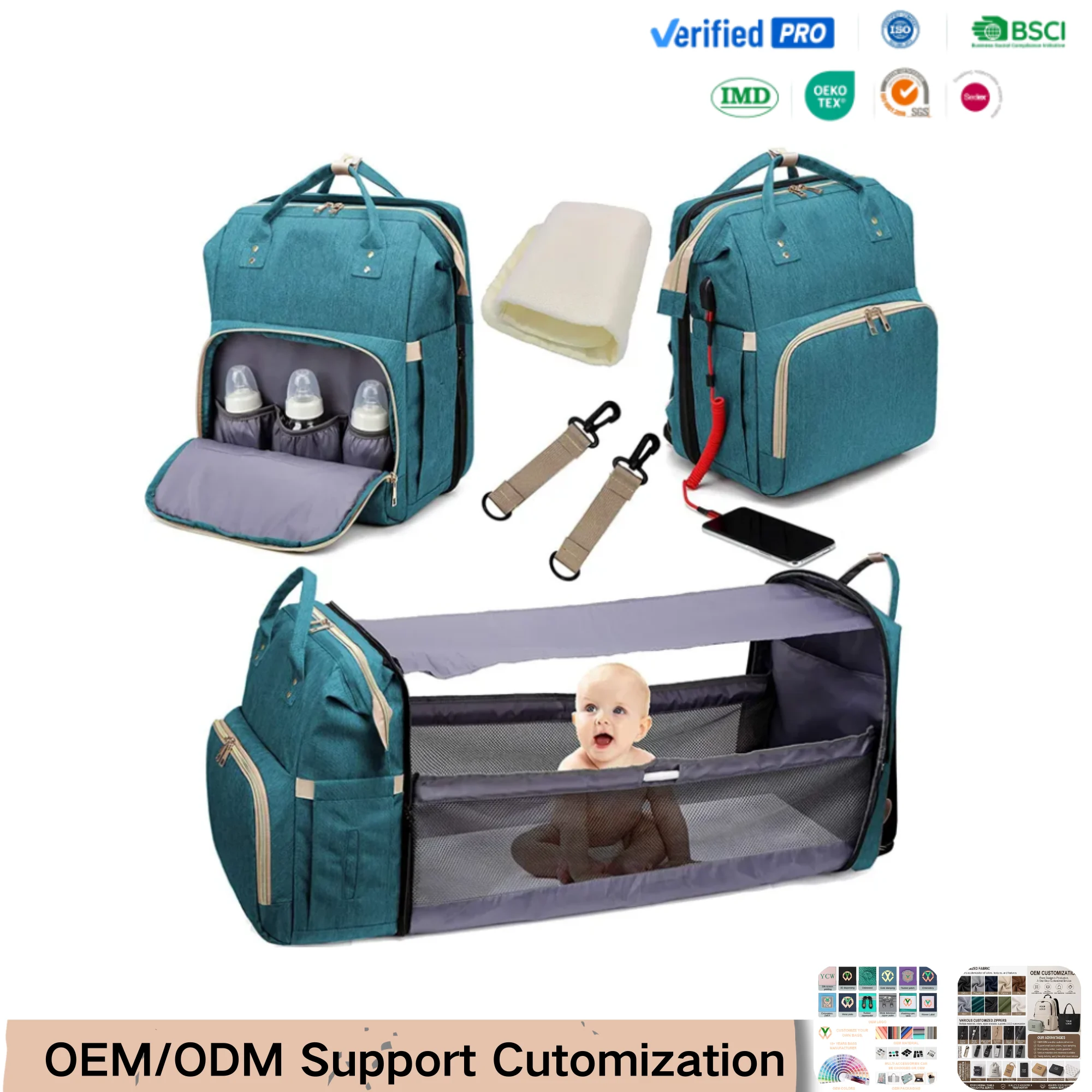 Custom Changing Station Diaper Backpack