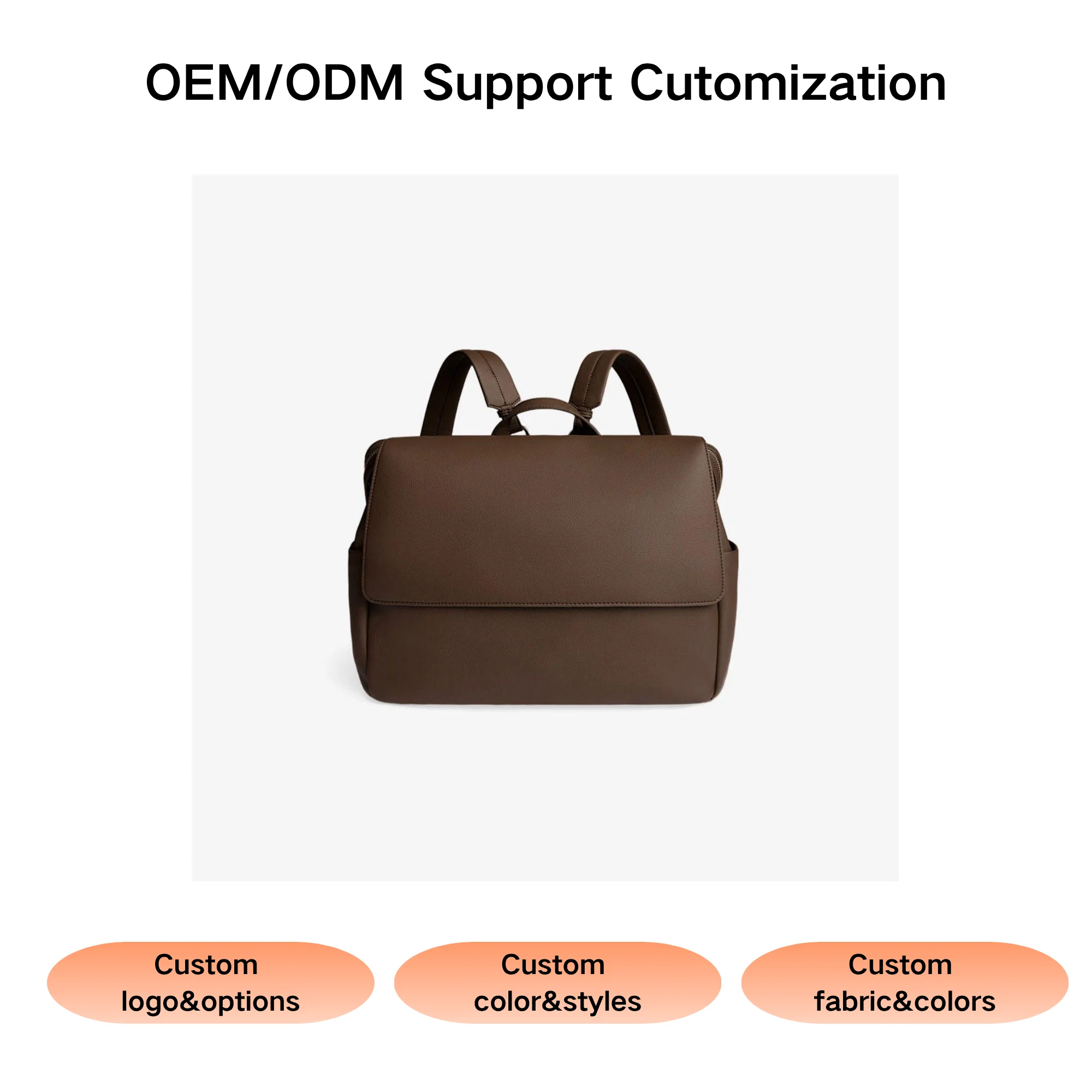 Custom Vegan Leather Mommy Backpack