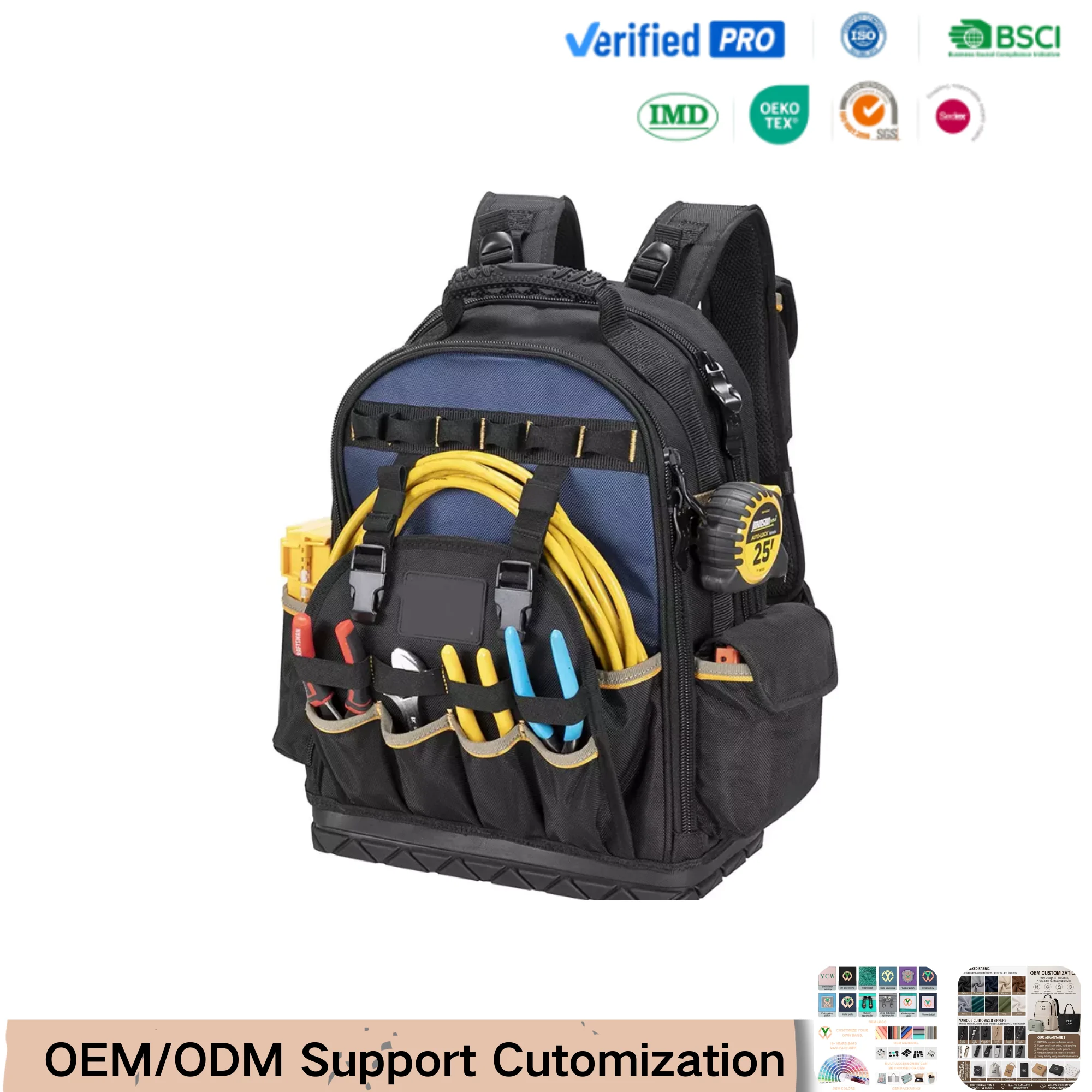 Custom Hard Base Tool Backpack