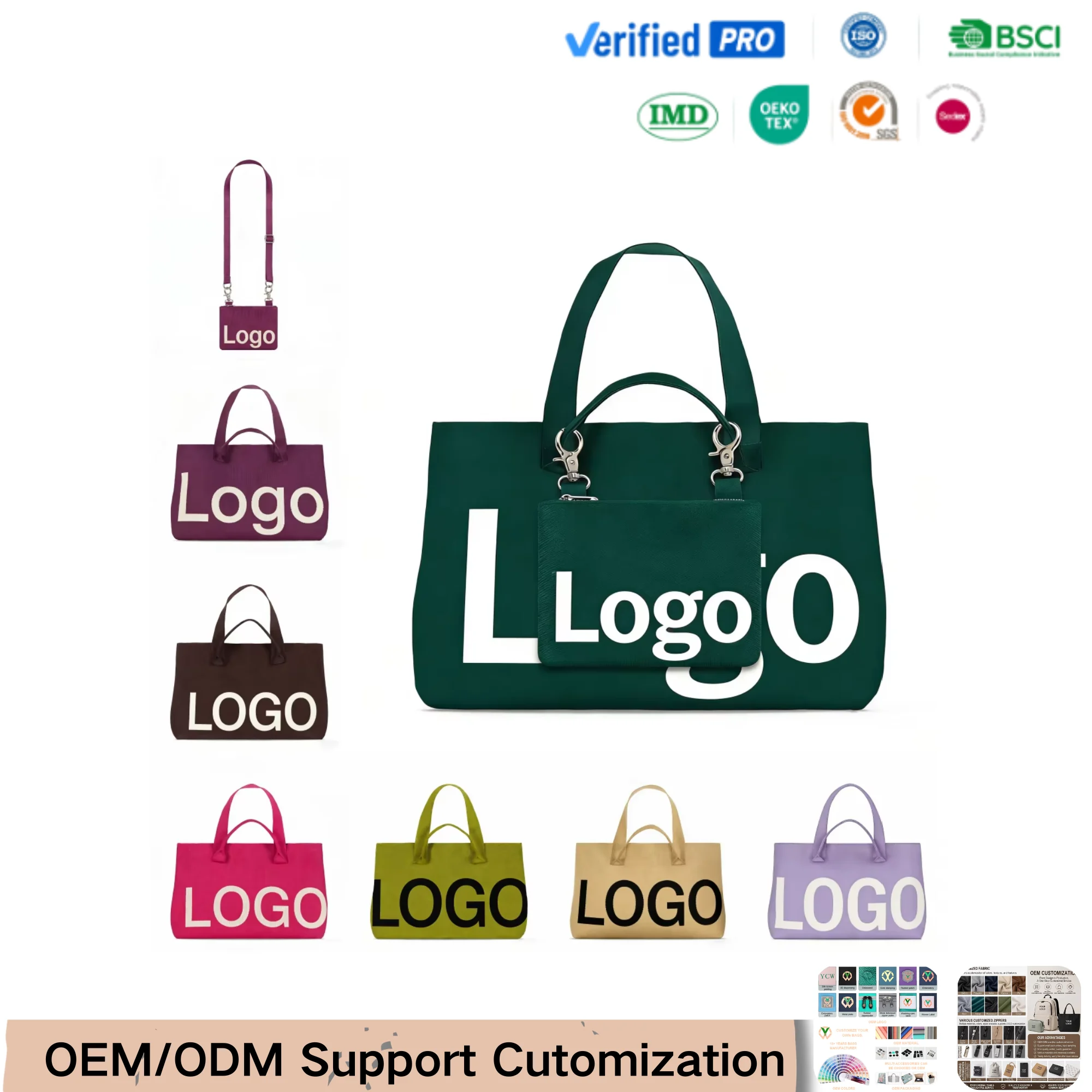 Custom Jacquard Knit Tote Bag