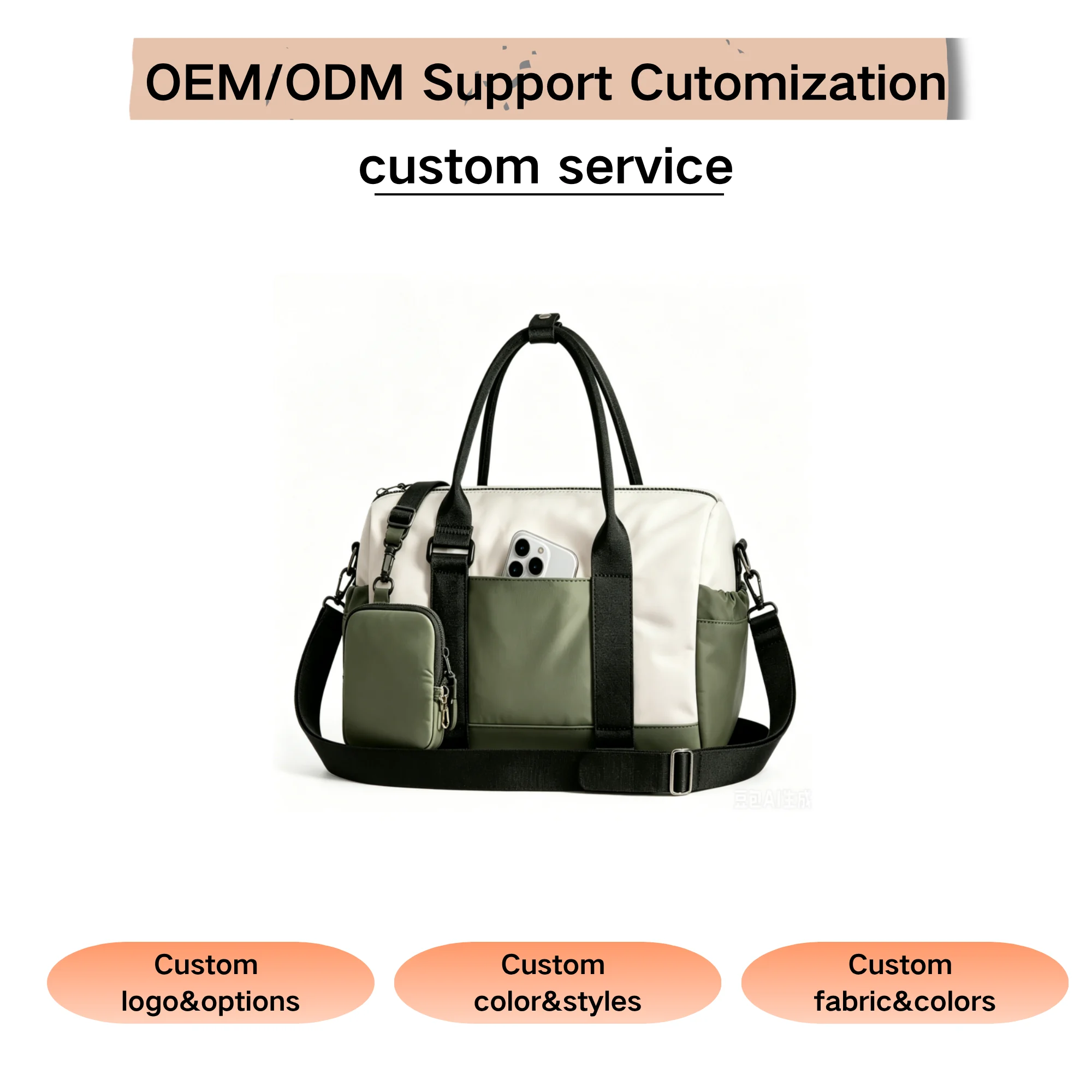 Custom Women Beach Travel Duffle Bag