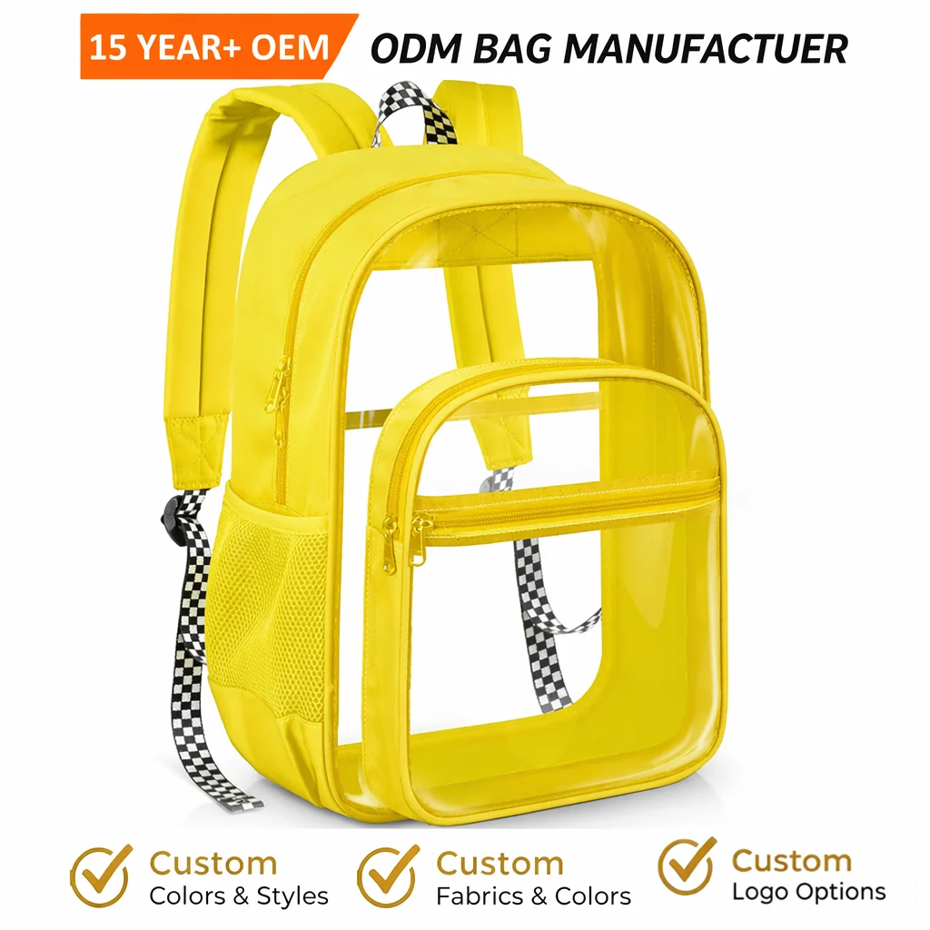 Custom Clear PVC School Backpack