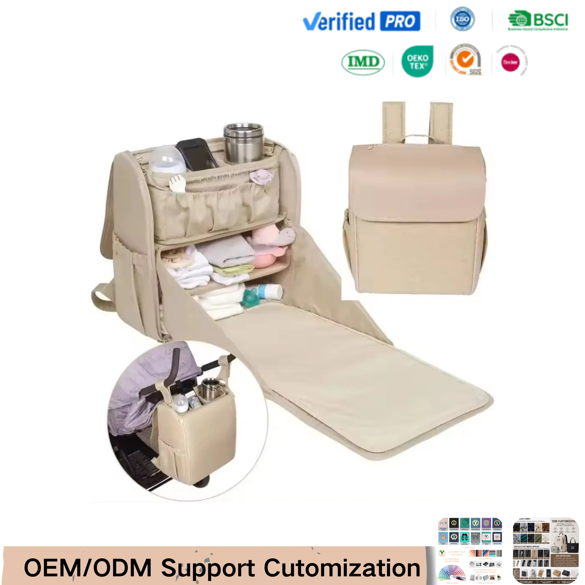 Custom Changing Station Diaper Backpack