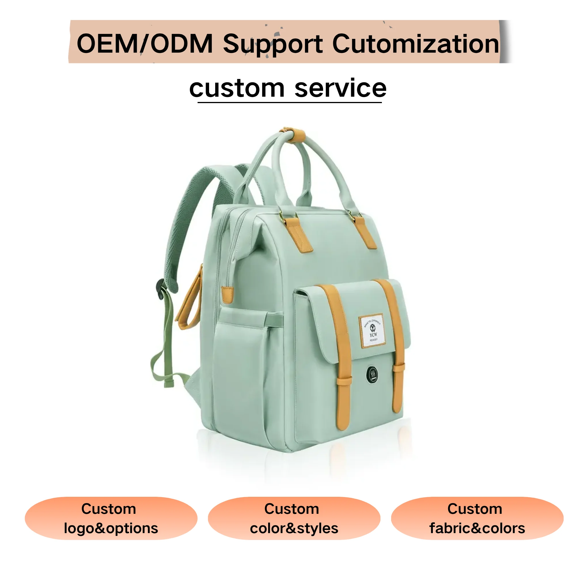 Custom Multi Pocket Mommy Backpack