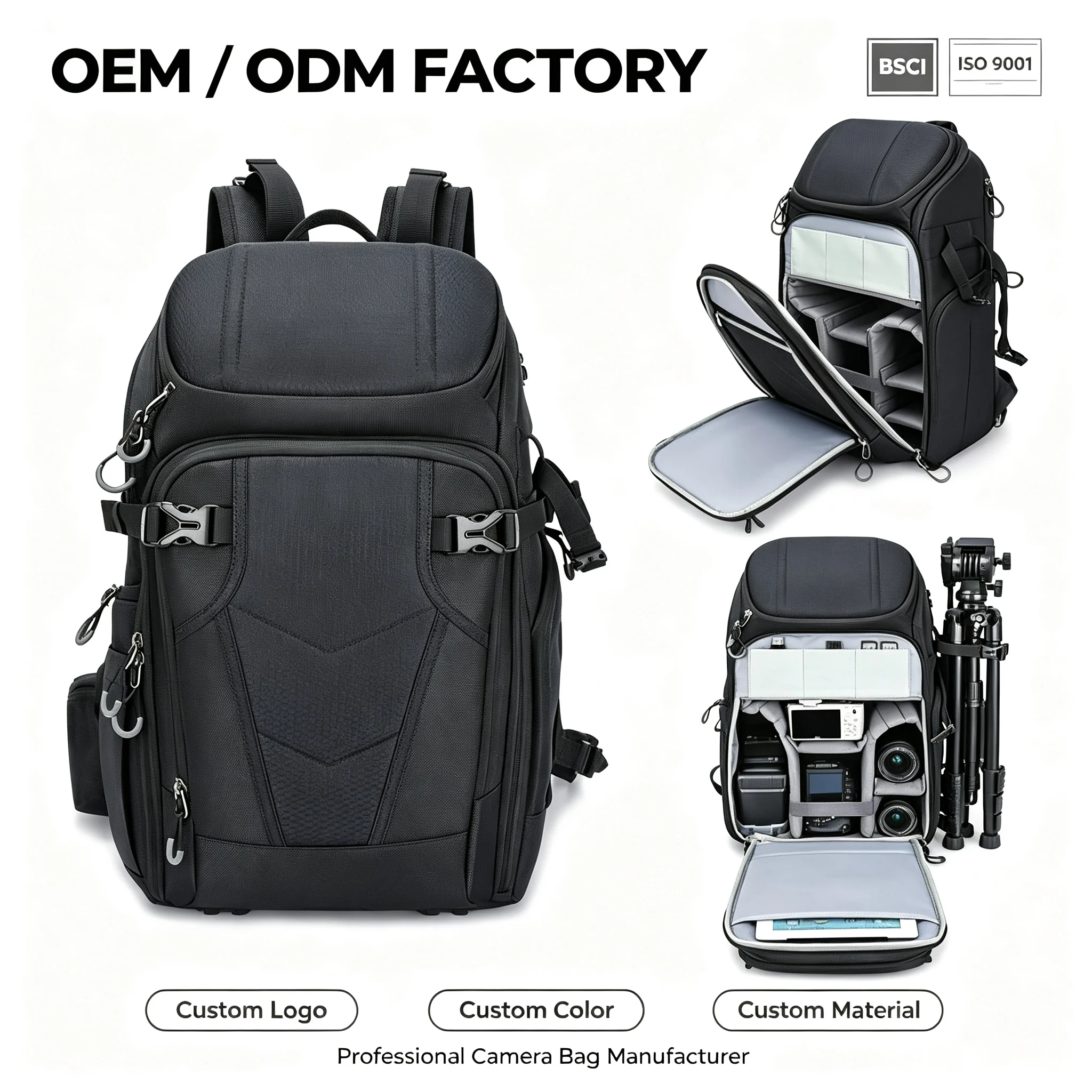 Custom Large DSLR Camera Backpack