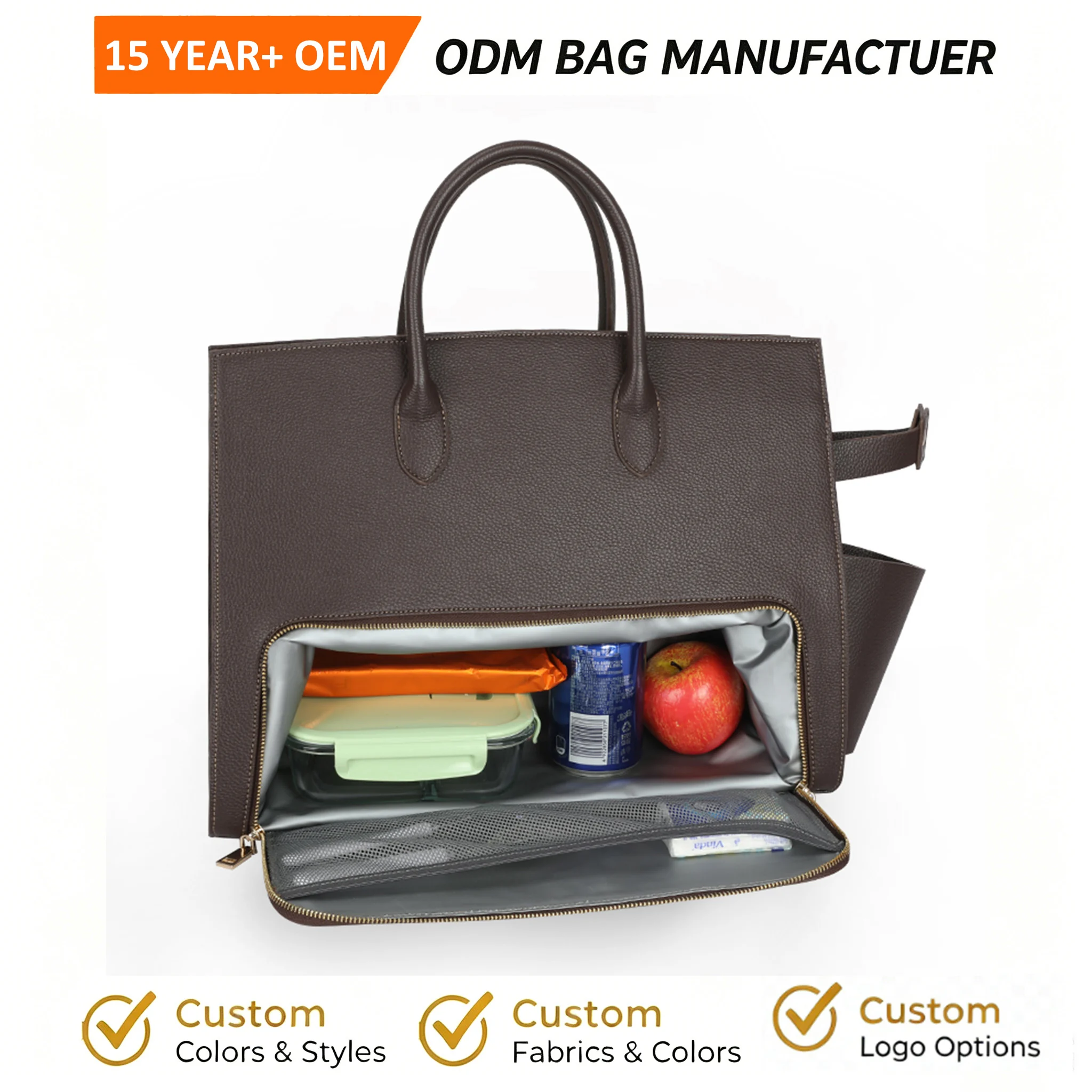 Custom Laptop Tote With Lunch Compartment