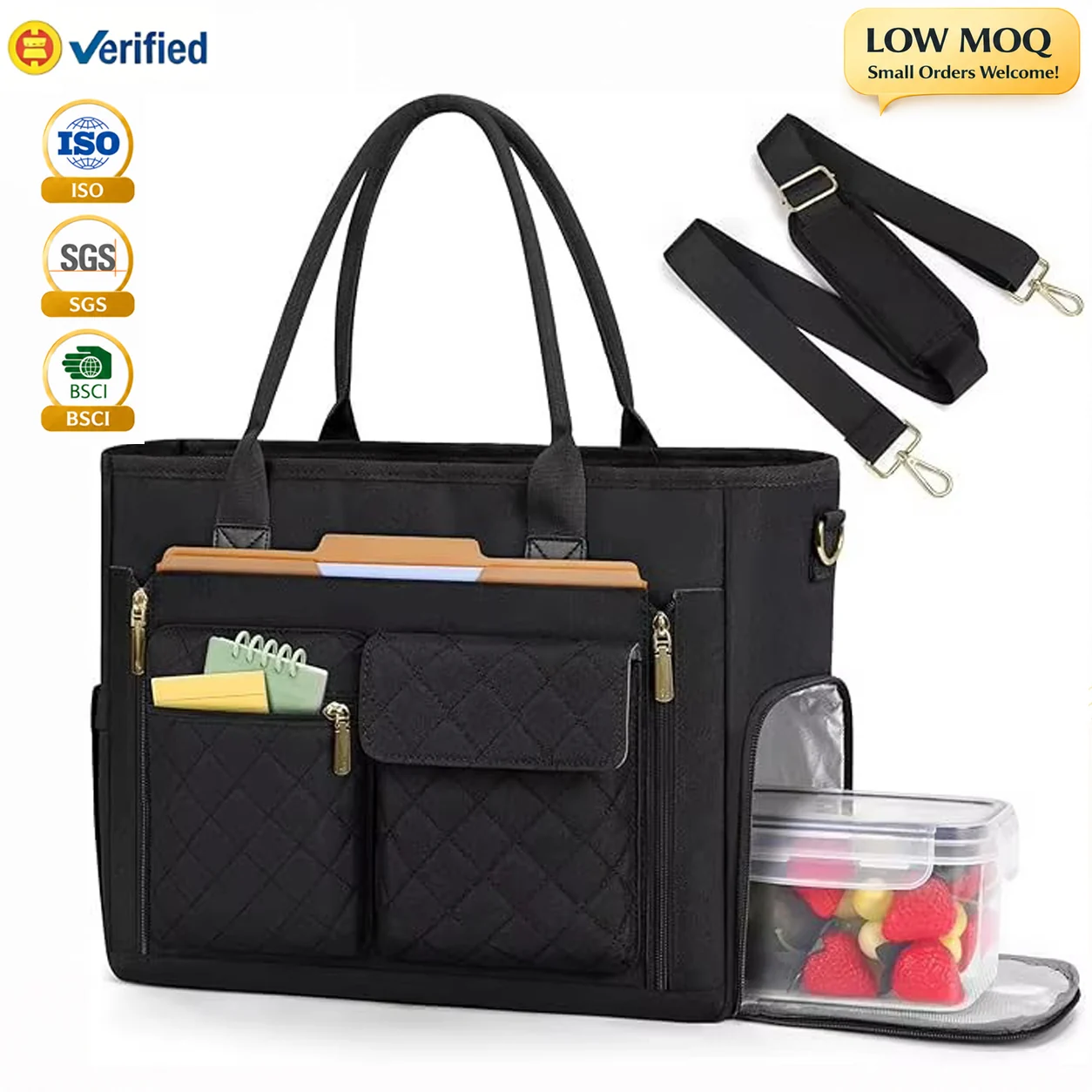 Custom Teacher Tote With Lunch Compartment