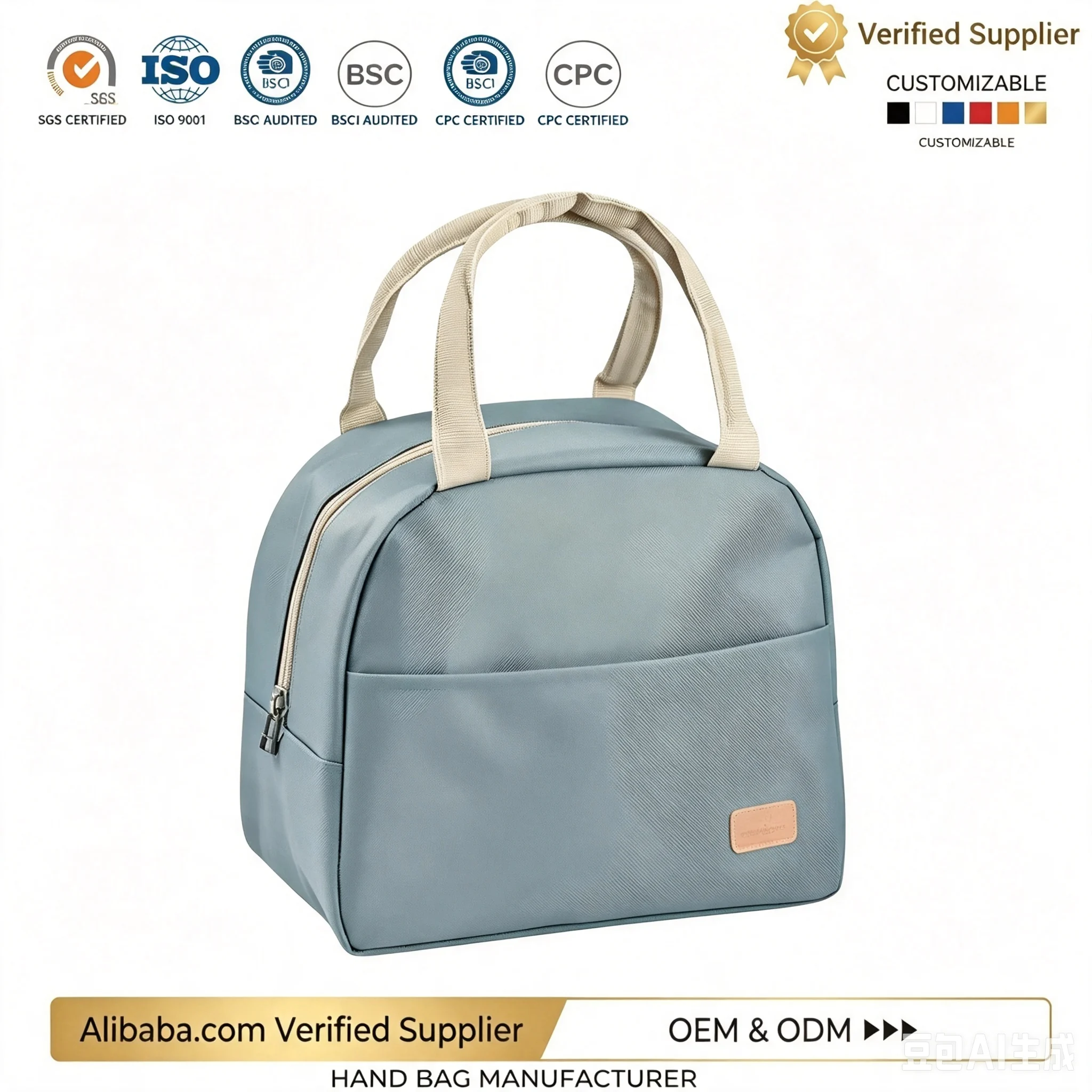 Custom Geometric Soft Cooler Tote