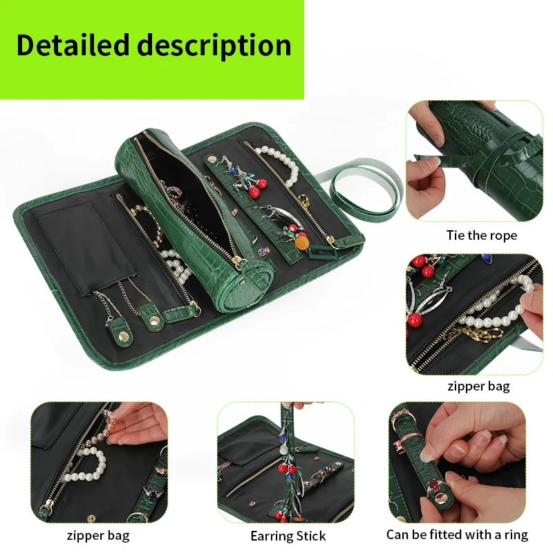 Custom Roll Up Jewelry Travel Organizer