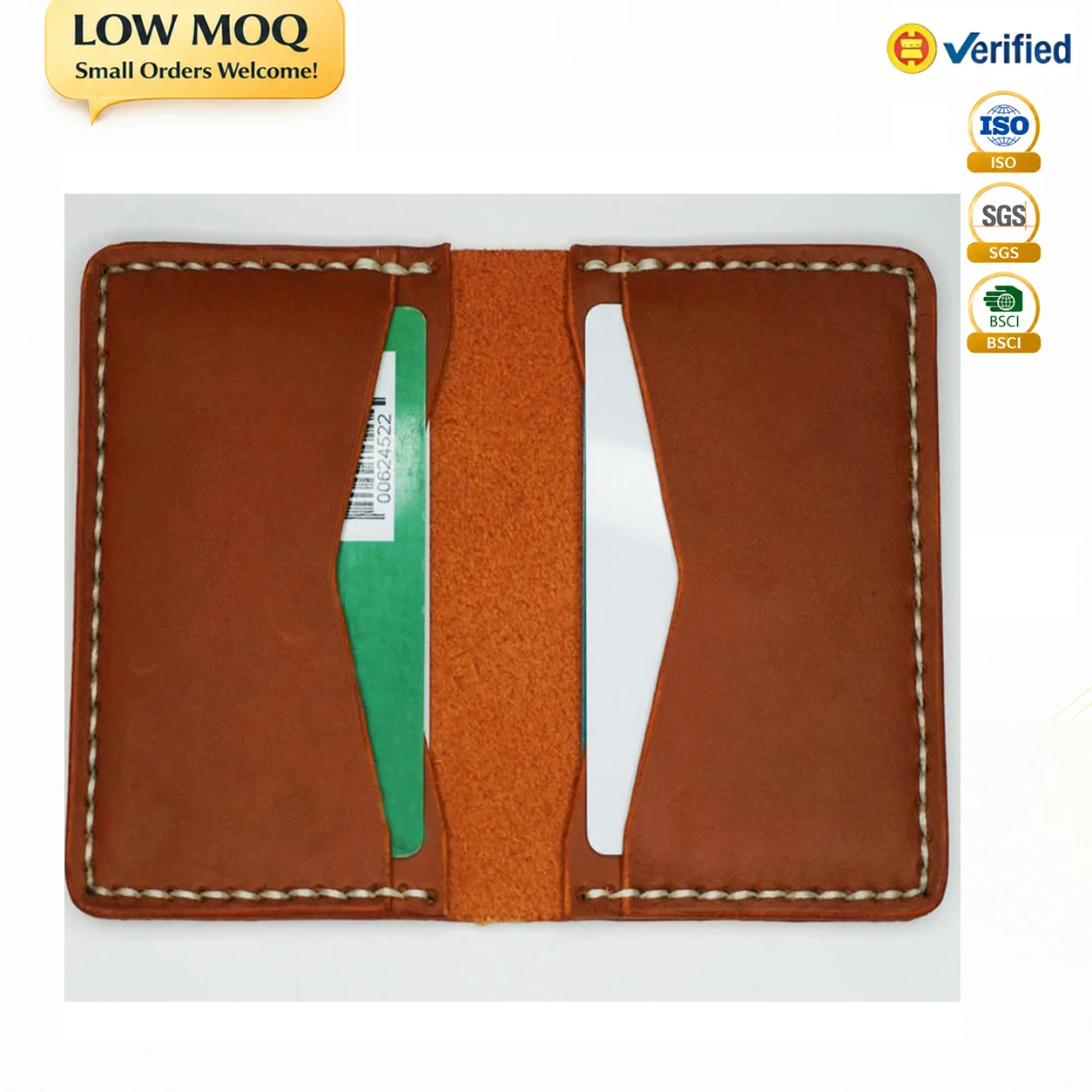 Custom Pu Business ID Card Holder Case with