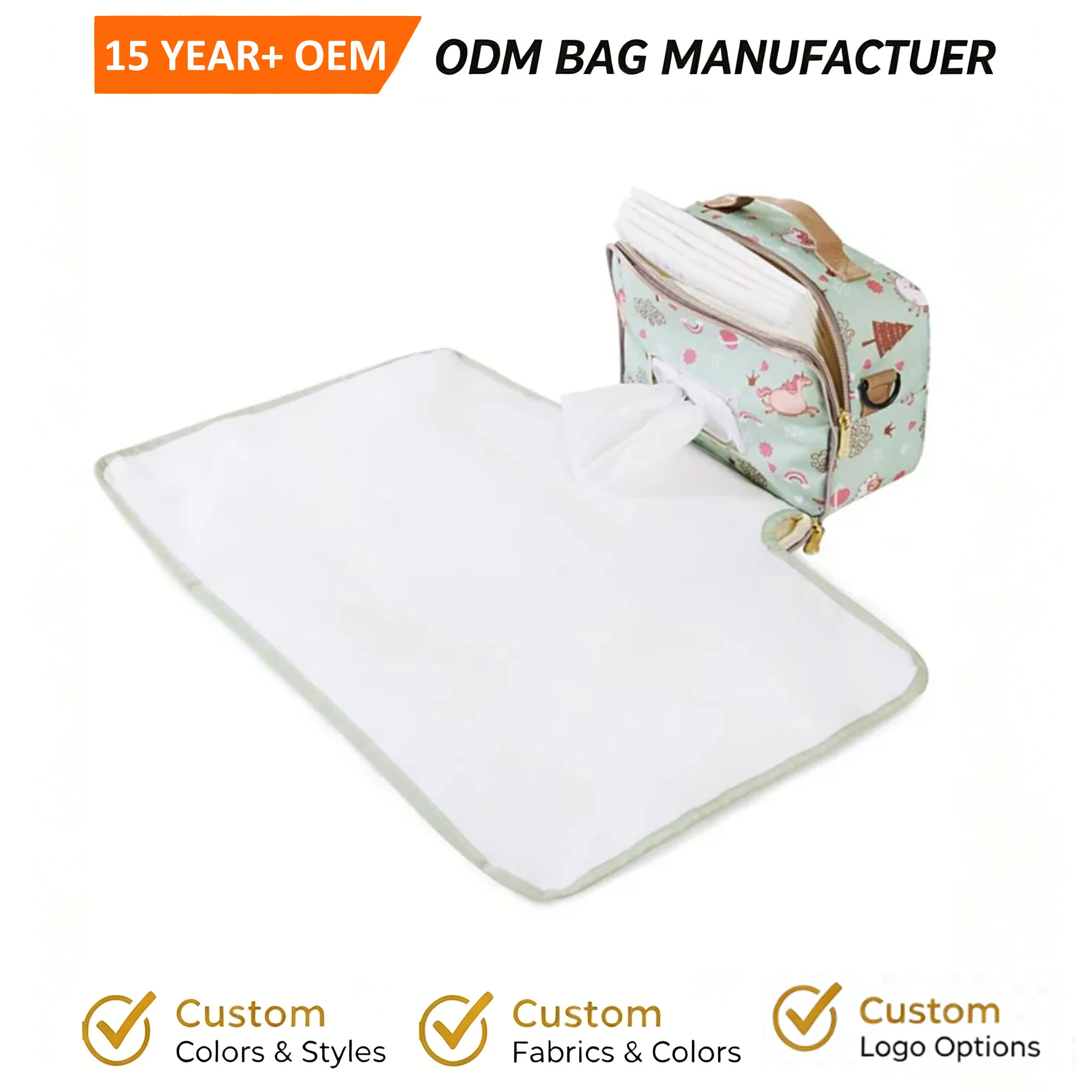 Custom Portable Baby Travel Diaper Tote Custom Changing